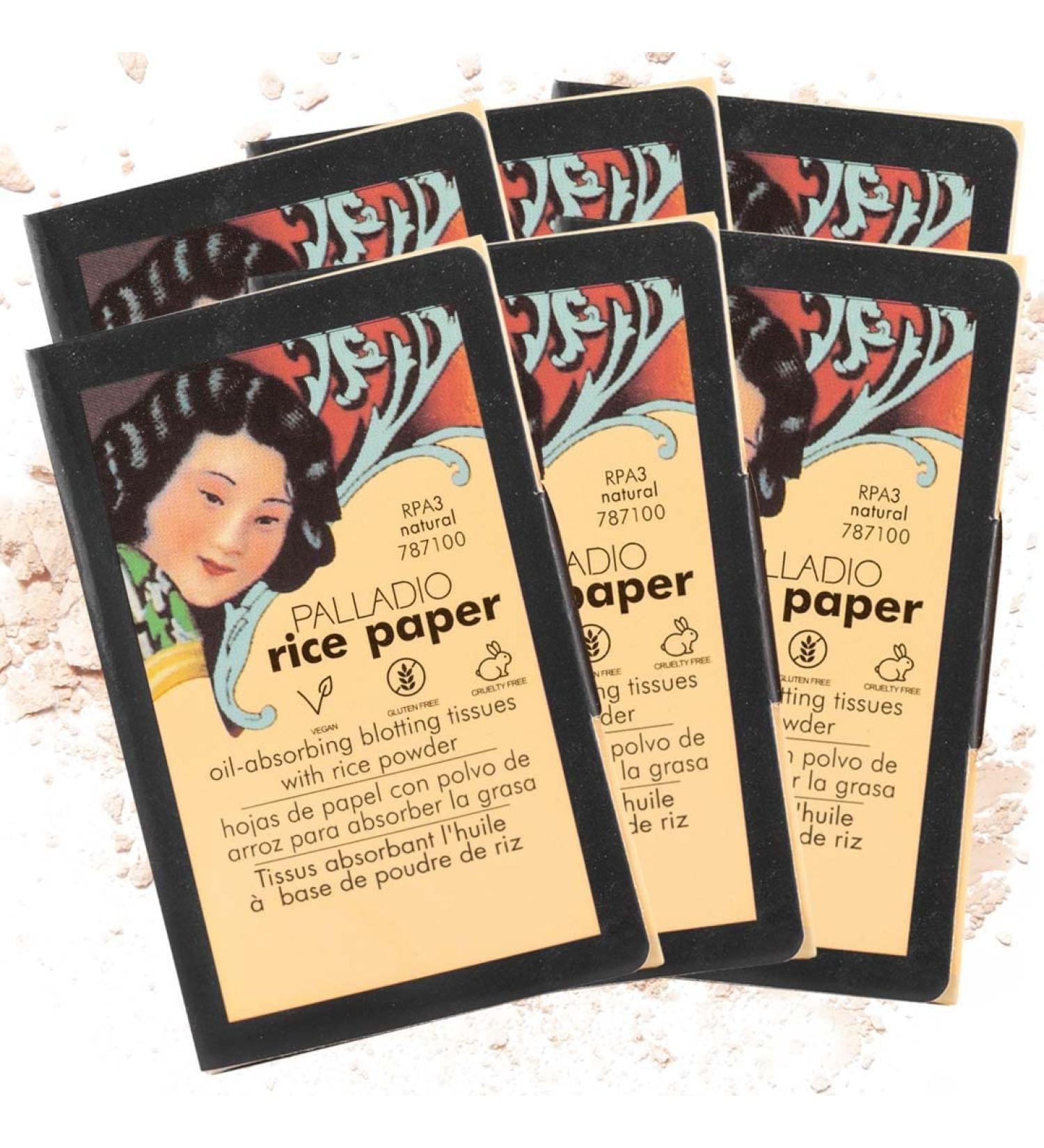 Palladio Rice Paper Tissues Natural (Pack of 6) - Eco-Friendly Soft and Absorbent Makeup Setting Solution | International Shipping Available - Buy Online on SooperMarket.com