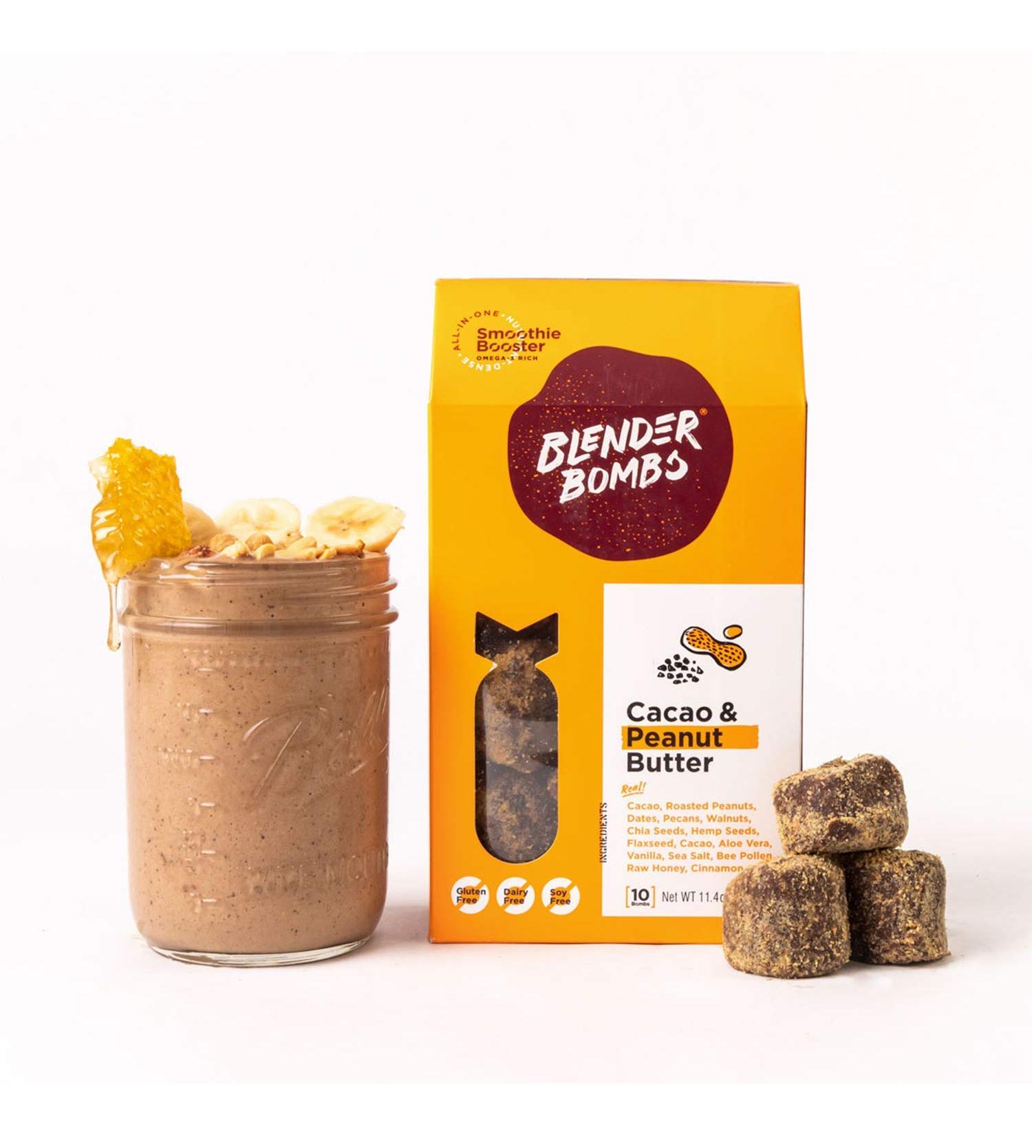 Blender Bombs Cacao & Peanut Butter Smoothie Booster | Healthy Power Snack - Buy Online on SooperMarket.com