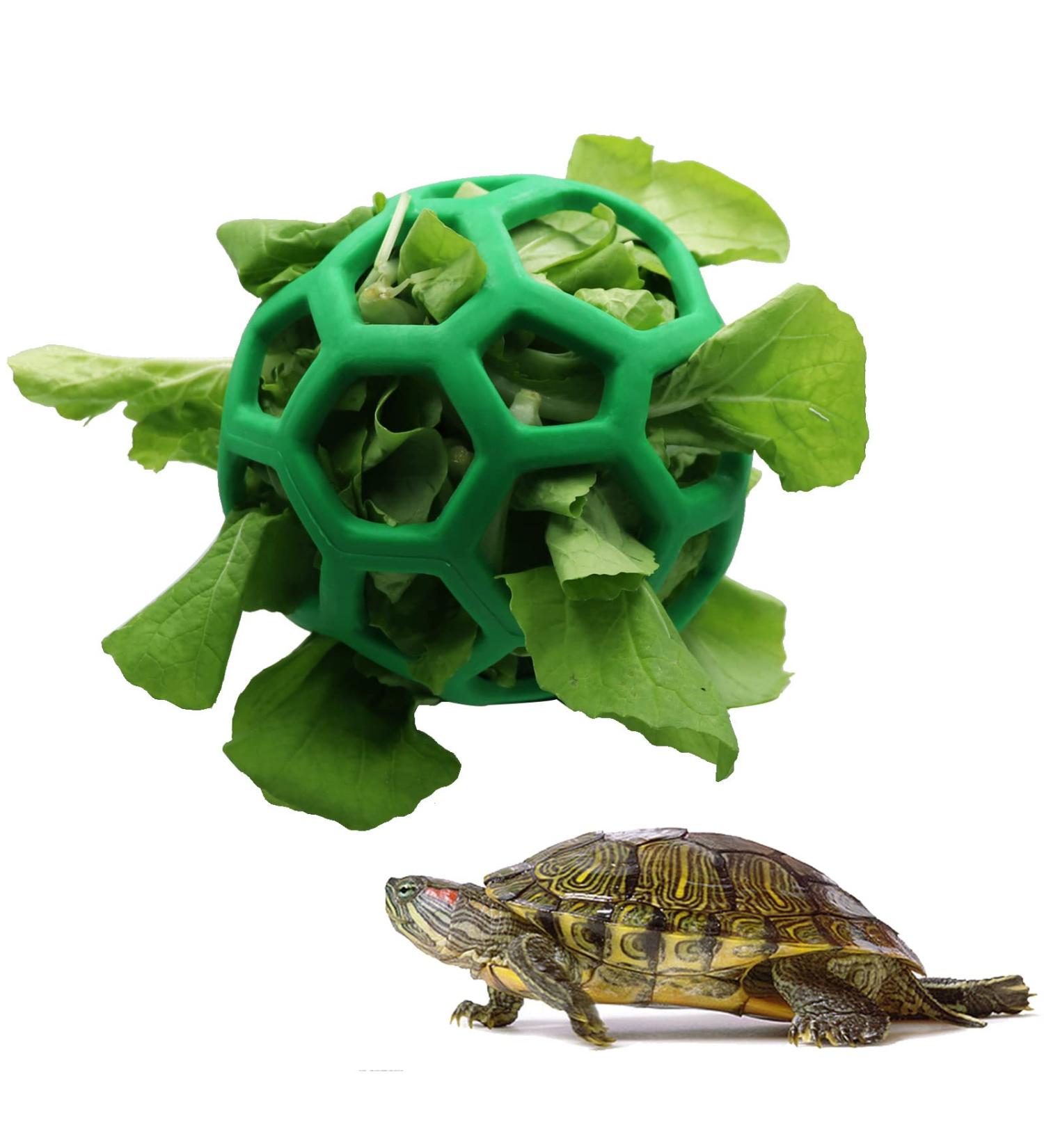 Lodczioe Turtle Treat Feeder Ball | Grass & Veggie Dispenser for Small Pets - Optimal Nutrition & Fun - Buy Online on SooperMarket.com
