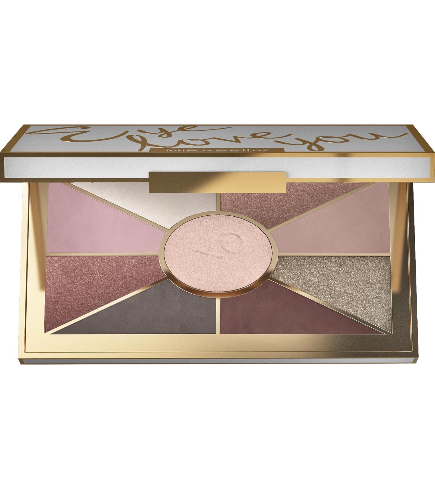 Mirabella Romance Eyeshadow Palette - Eye Love You Collection | Neutral Ultra-Pigmented Pressed Powders | Long-Lasting Matte & Shimmer Shades | Blendable & Natural Formula | Paraben & Talc-Free - Buy Online on SooperMarket.com