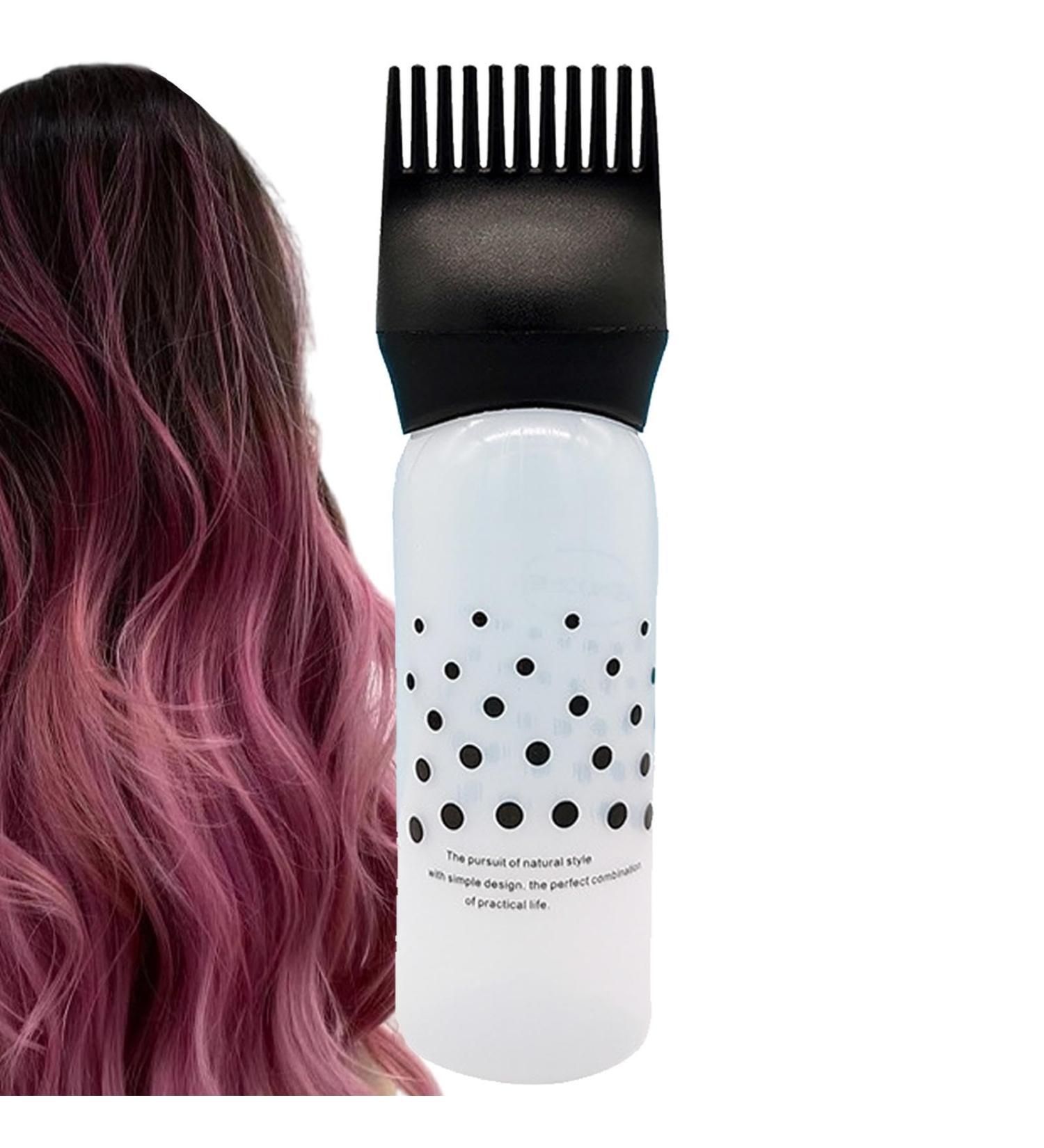 Jeanny Scalp Oil Applicator | Bottle Applicator Brush with Graduated Scale | Hair Oiling Applicator Bottle Hair Dye Brush Bottle for Hair Dyeing Black - Buy Online on SooperMarket.com