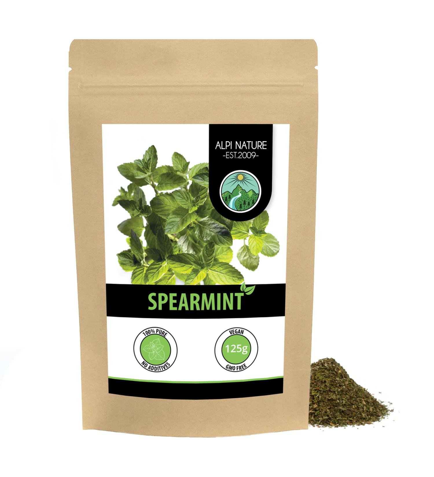 Nana Mint (125g 4.4 oz) Spearmint Cut Gently Dried 100% Pure and Natural for The Preparation of Tea Moroccan Mint Herbal Tea 125 GR - Buy Online on SooperMarket.com