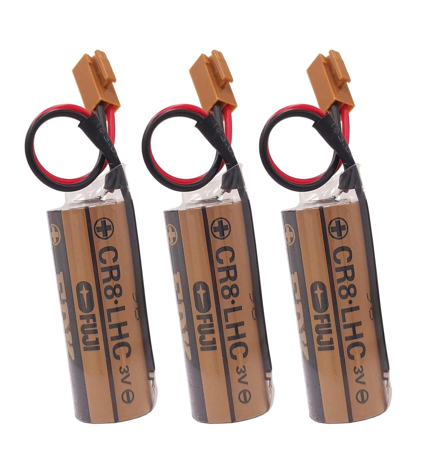 Buy CR8.LHC 3V 2600mAh 17450 Battery - Pack of 3 for Fuji FDK CR8-LHC | Memory Backup Power Source for Water Meters - Buy Online on SooperMarket.com