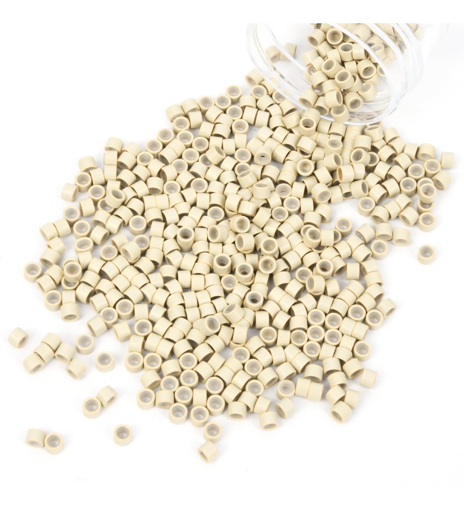 Vlasy 400 Pcs Silicone Micro Rings for I Tip Hair Extensions 5mm Micro Nano Beads Micro Links Hair Beads (Blonde) Micro-5mm-400Pcs Blonde - Buy Online on SooperMarket.com