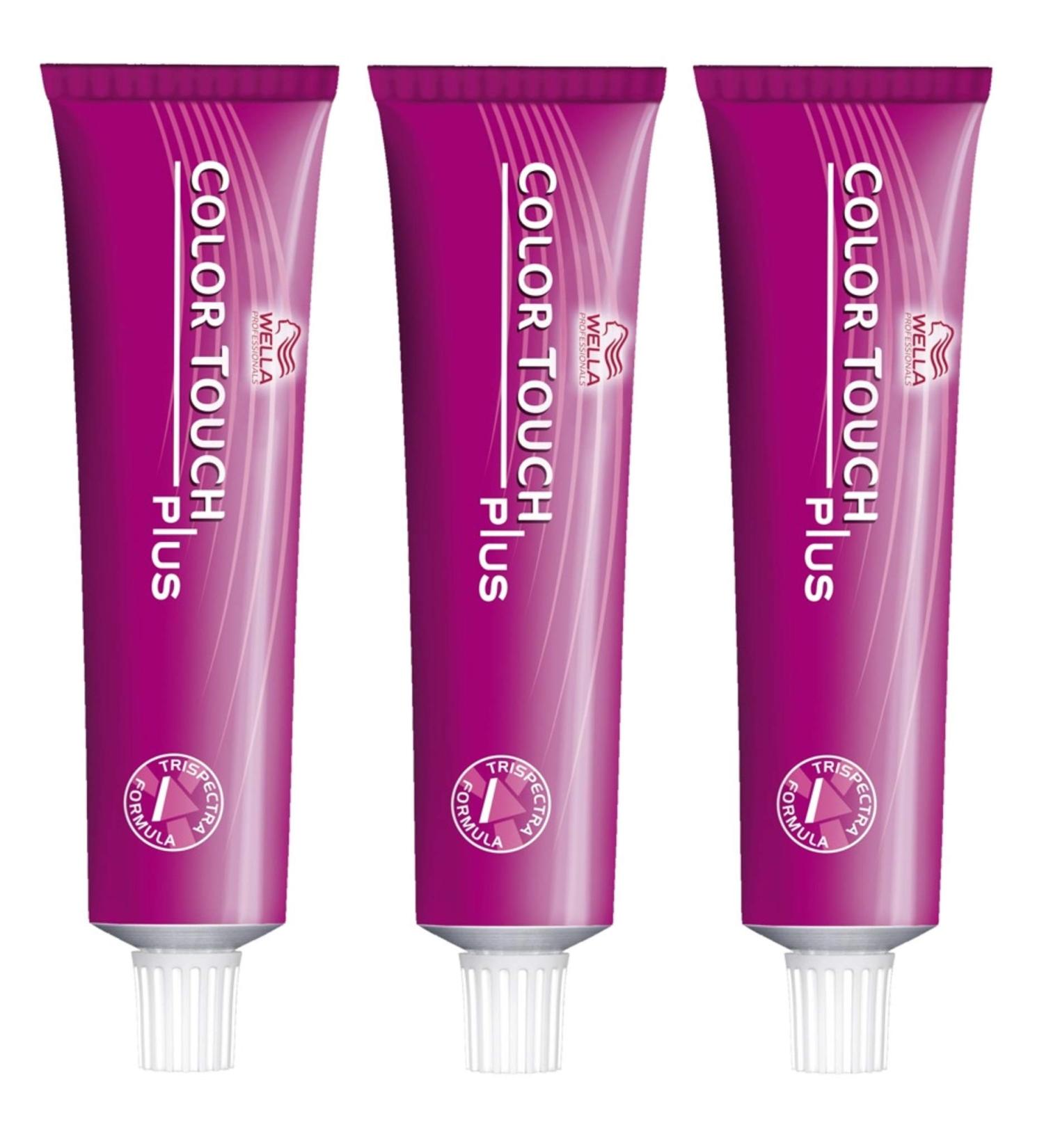 Wella Professionals Wella Professionals Color Touch Plus 66/07 Dark Blonde Intensive Natural Brown 60 ml Set of 3 brown 180 ml (1 pack)