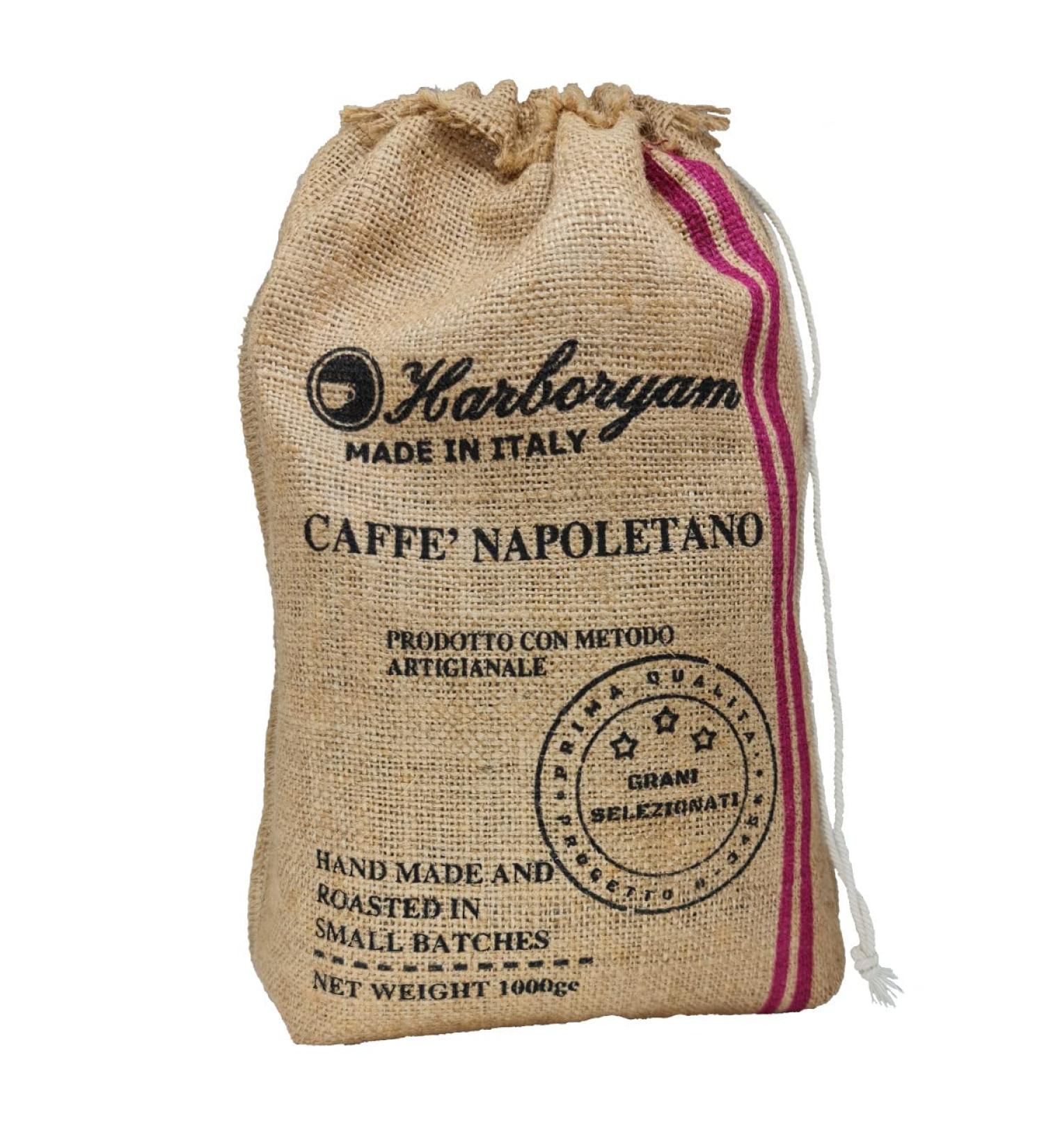Harboryam Authentic Blend Caff Napoletano 100% Arabica Medium Roast Coffee Beans - Made in Italy (1kg) - Buy Online on SooperMarket.com