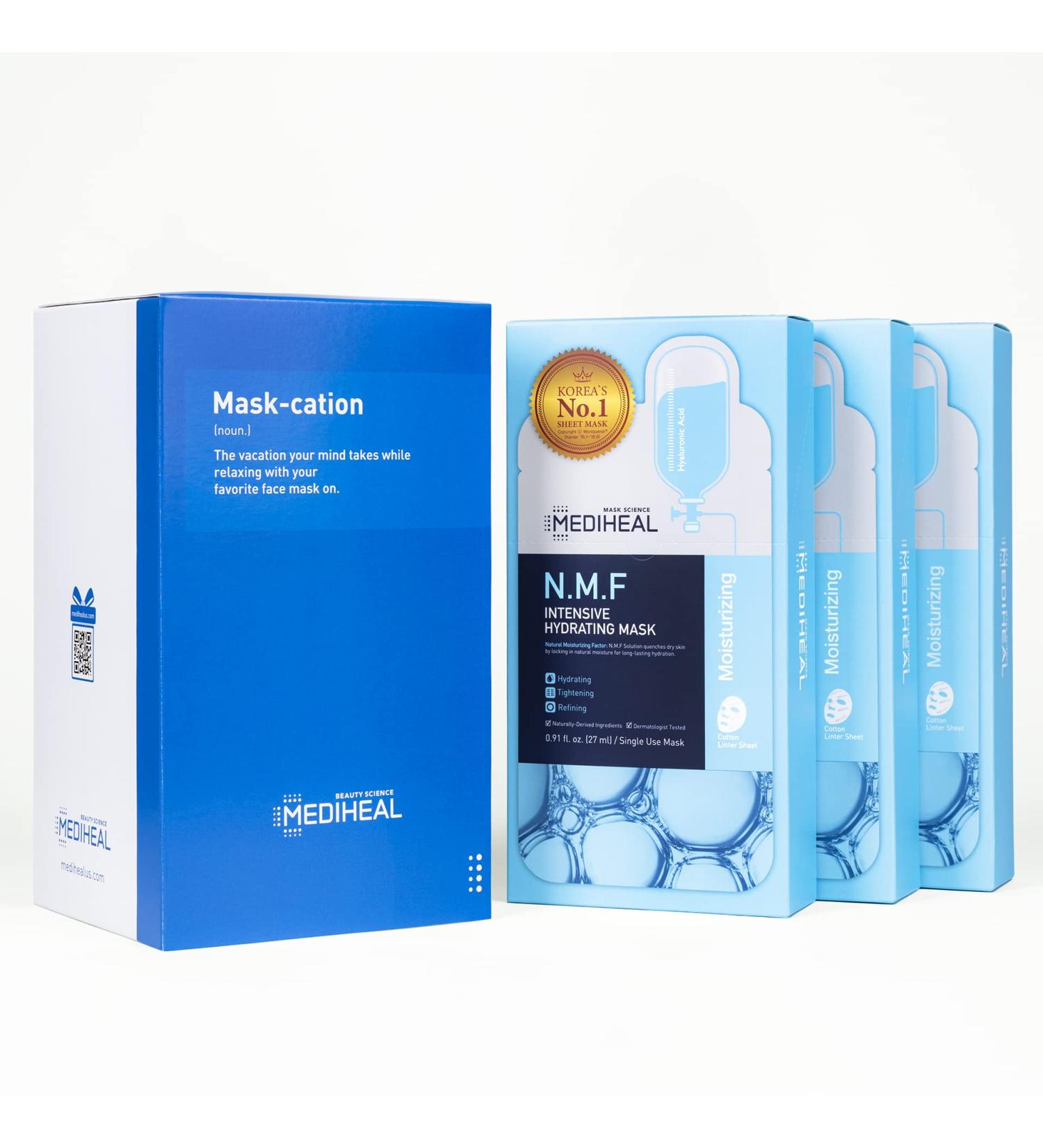 Mediheal N.M.F Intensive Hydrating Jumbo Pack - 30 Ultra Moisturizing Sheet Masks with Hyaluronic Acid | Korea's No.1 Face Mask - Buy Online on SooperMarket.com