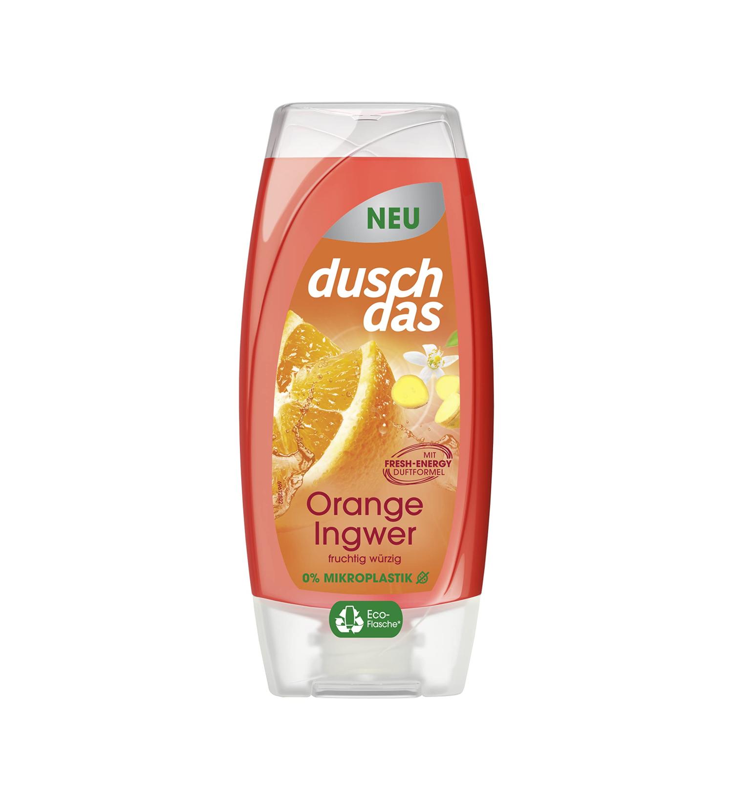 Duschda's shower gel orange ginger shower bath with Fresh-Energy fragrance formula ensures a refreshing start in the day 225 ml 1 piece of orange ginger 225 ml (1 Pack)