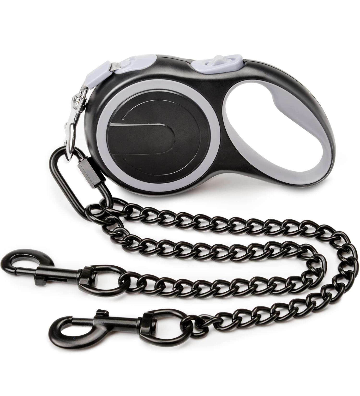 Fiyade Retractable Double Dog Leash for Large, Medium & Small Dogs - Extendable 5m Lead with Metal 70cm Double Ended Chain - L-5m+70cm - Buy Online on SooperMarket.com