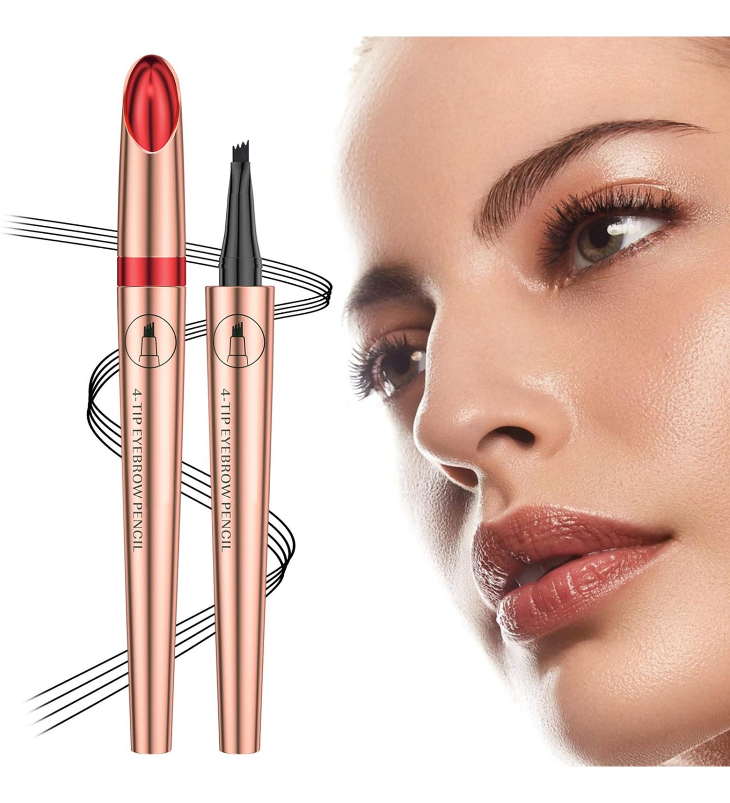 Magic Eyebrow Pencil-3D Waterproof Microblading Eyebrow Pencil Contouring Pen 4 Tipped Precise Brow Pen Magic Microblading Eyebrow Pen Natural Fine Stroke Microblading Eyebrow Pencil (Light Coffee) - Buy Online on SooperMarket.com