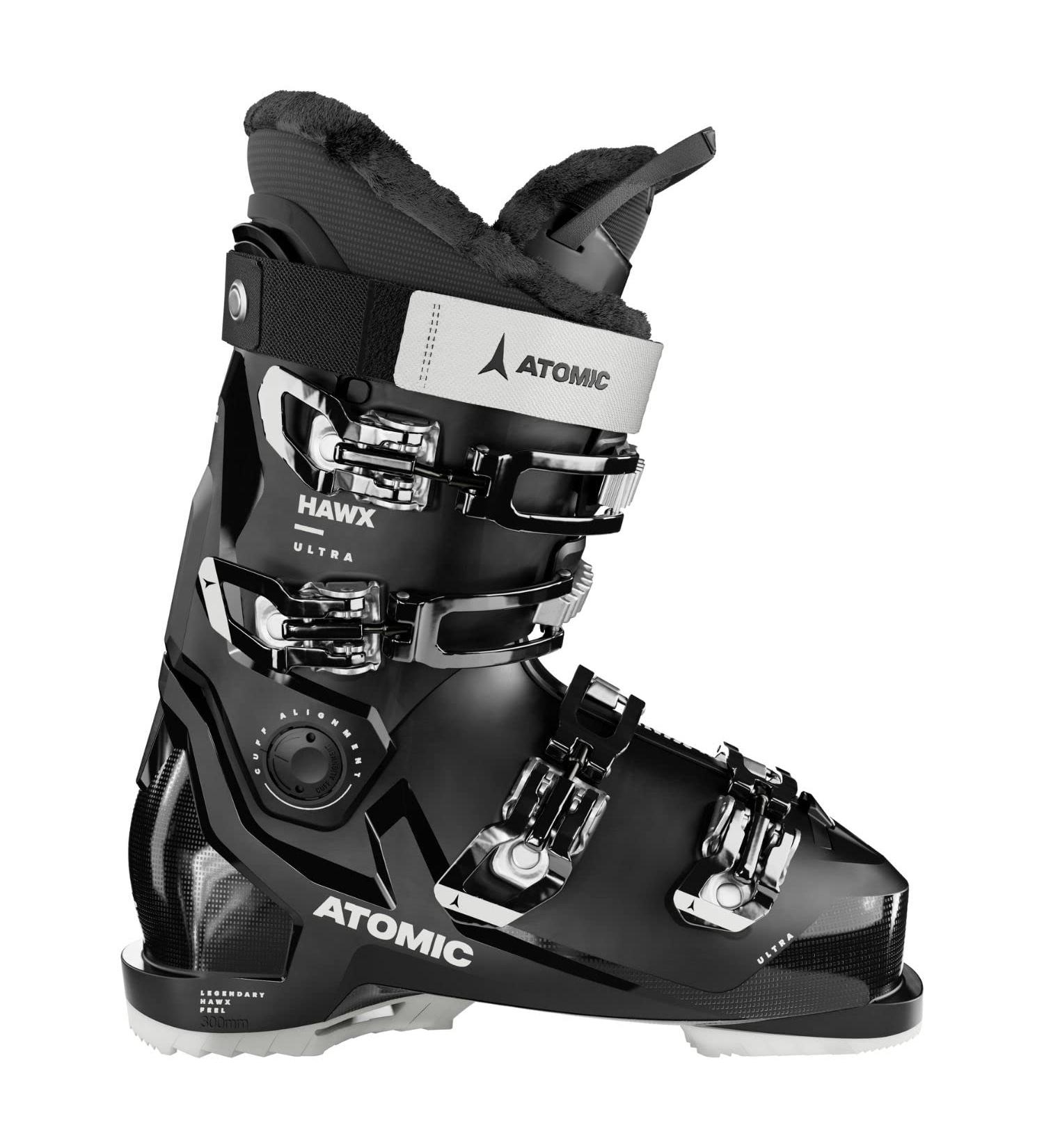 Atomic Hawx Ultra Ski Boots - Alpine Ski Boots with 3D Ankle & Heel for Precision - Narrow Fit 98mm - Black/White 29/29.5 | International Shipping Available - Buy Online on SooperMarket.com