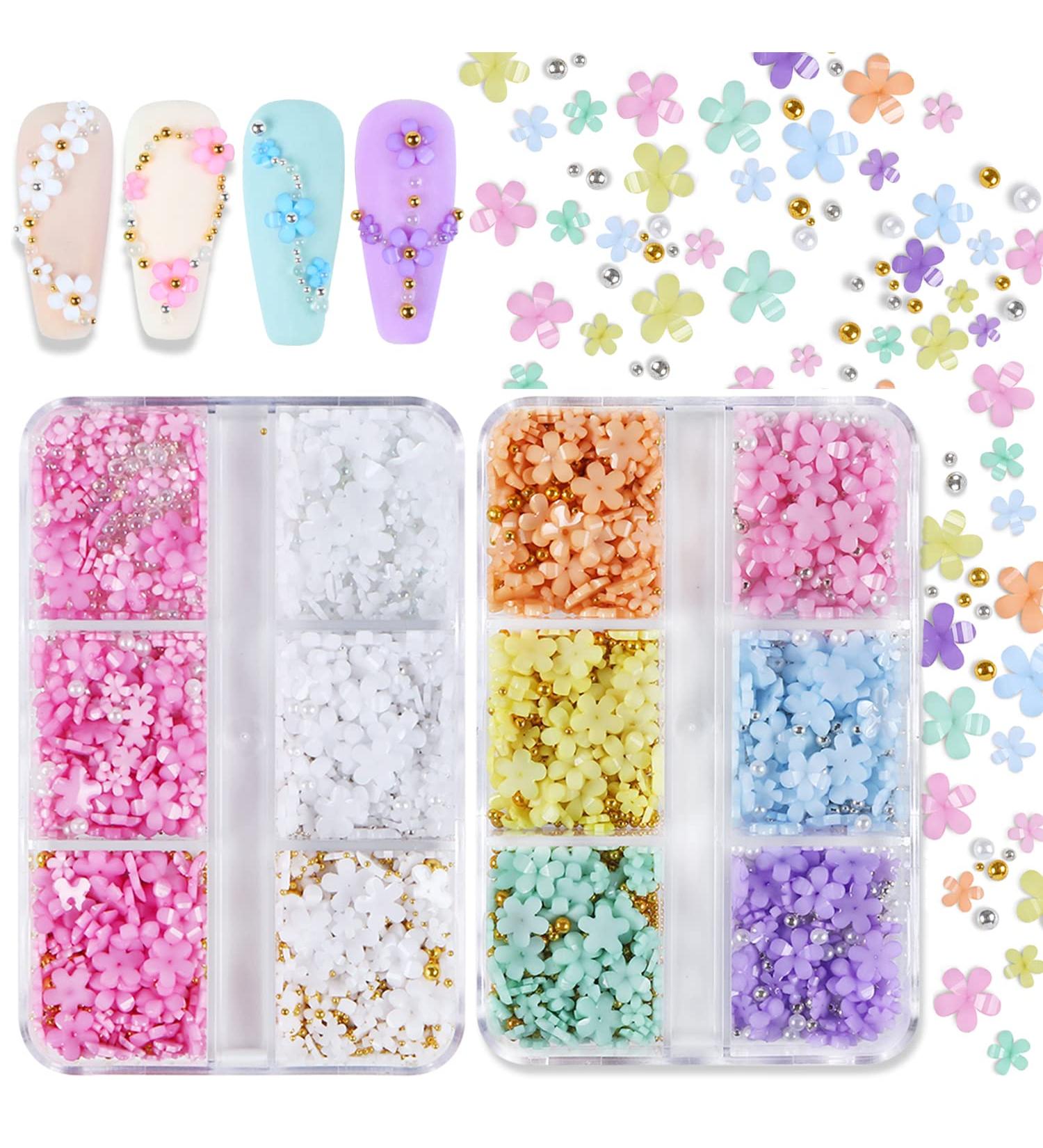 iFancer 3D Acrylic Flowers Nail Charms - Nail Art Design Supplies - Buy Online on SooperMarket.com