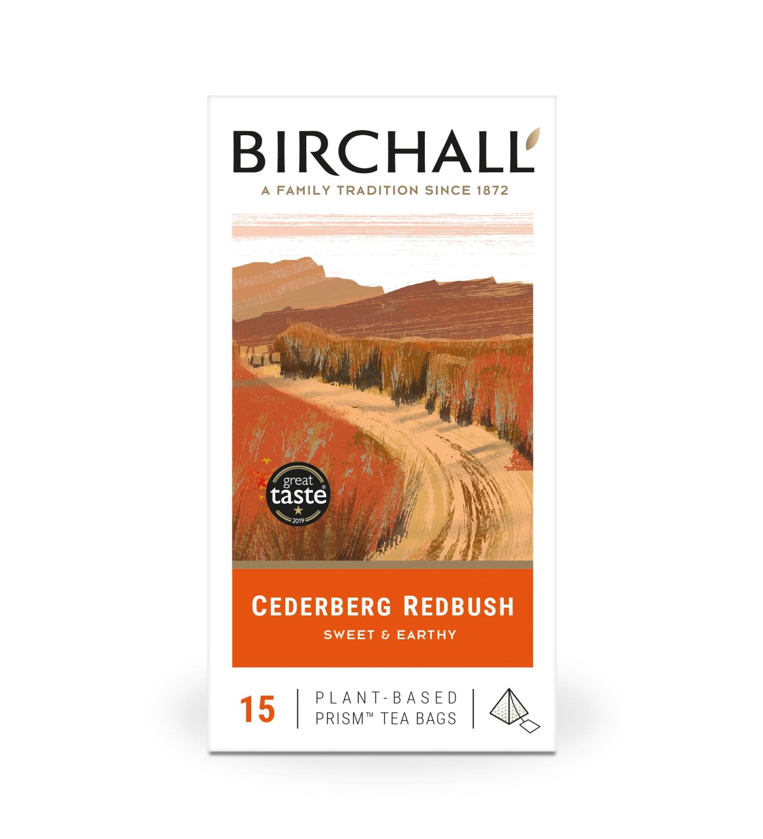 Birchall Tea Bags Cederberg Redbush Tea Fruit and Herbal Tea Gift Set Caffeine Free Tea Bursting with Full Flavour Perfect Vegan Gifts 15 Plant Based Prism Tea Bags - Buy Online on SooperMarket.com