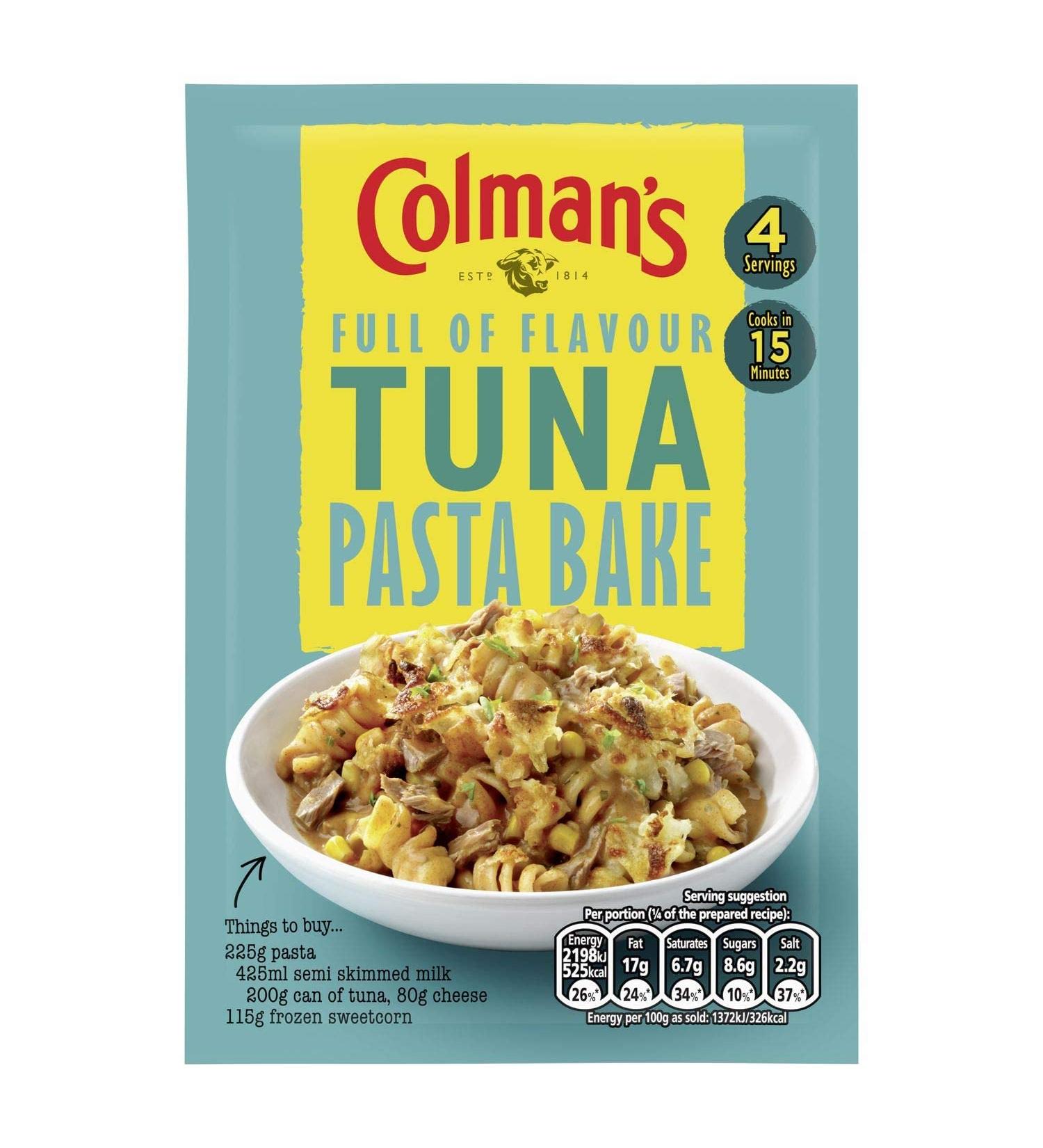 Colman's Tuna Pasta Bake Recipe Mix perfect with melted cheese quick to prepare sauce mix 44 g - Buy Online on SooperMarket.com