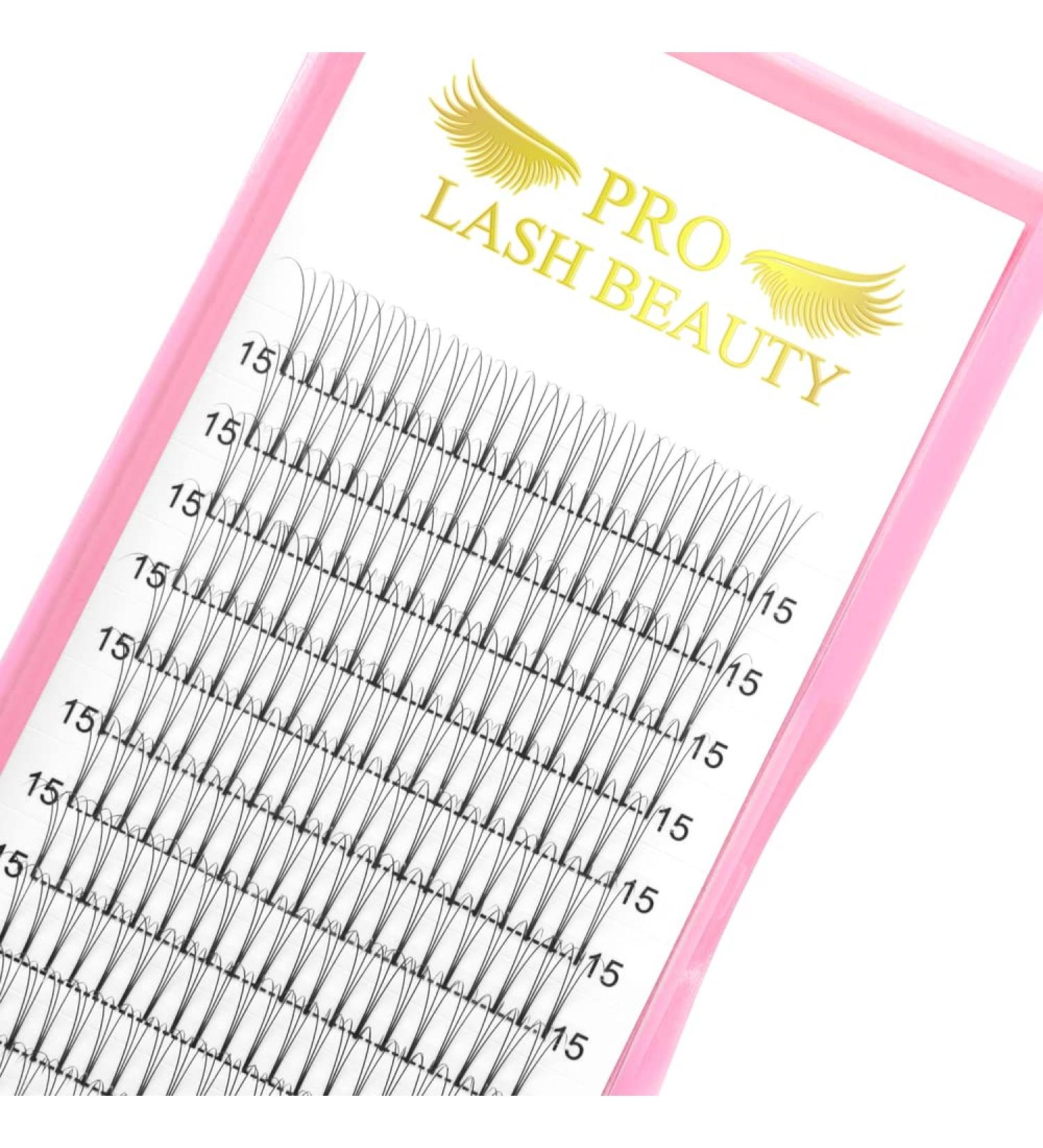 3D D Curl 0.10mm Short Stem Eyelash Extensions - Finished Compartment Volume Lashes (12 Pieces) - Buy Online on SooperMarket.com