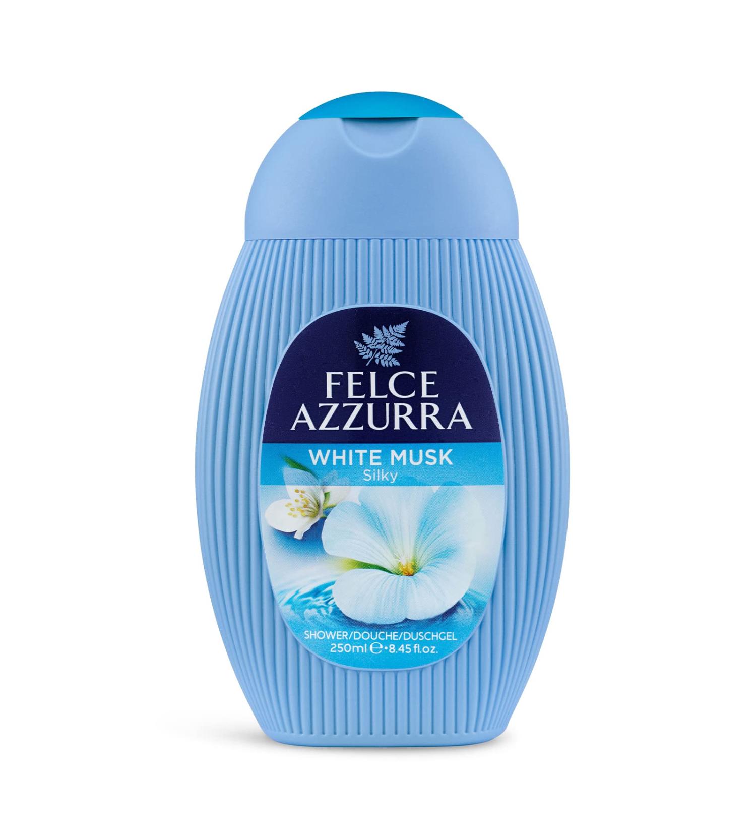 Felce Azzurra White Musk Shower Gel - Fresh and Clean Fragrance - Energetic Citrus and Smooth Rose Blend - 8.4 oz - Buy Online on SooperMarket.com