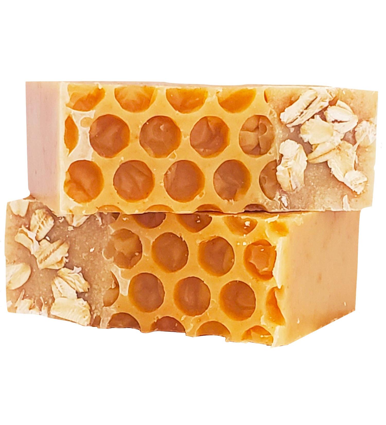 LaVieEnRose Goat Milk Soap Bars with Oatmeal & Raw Honey - Handmade in USA for Eczema, Acne, Sensitive Skin - Natural Face, Hand, Body Soap (2 Bars, 4.6-5.0 oz) Yellow - Buy Online on SooperMarket.com