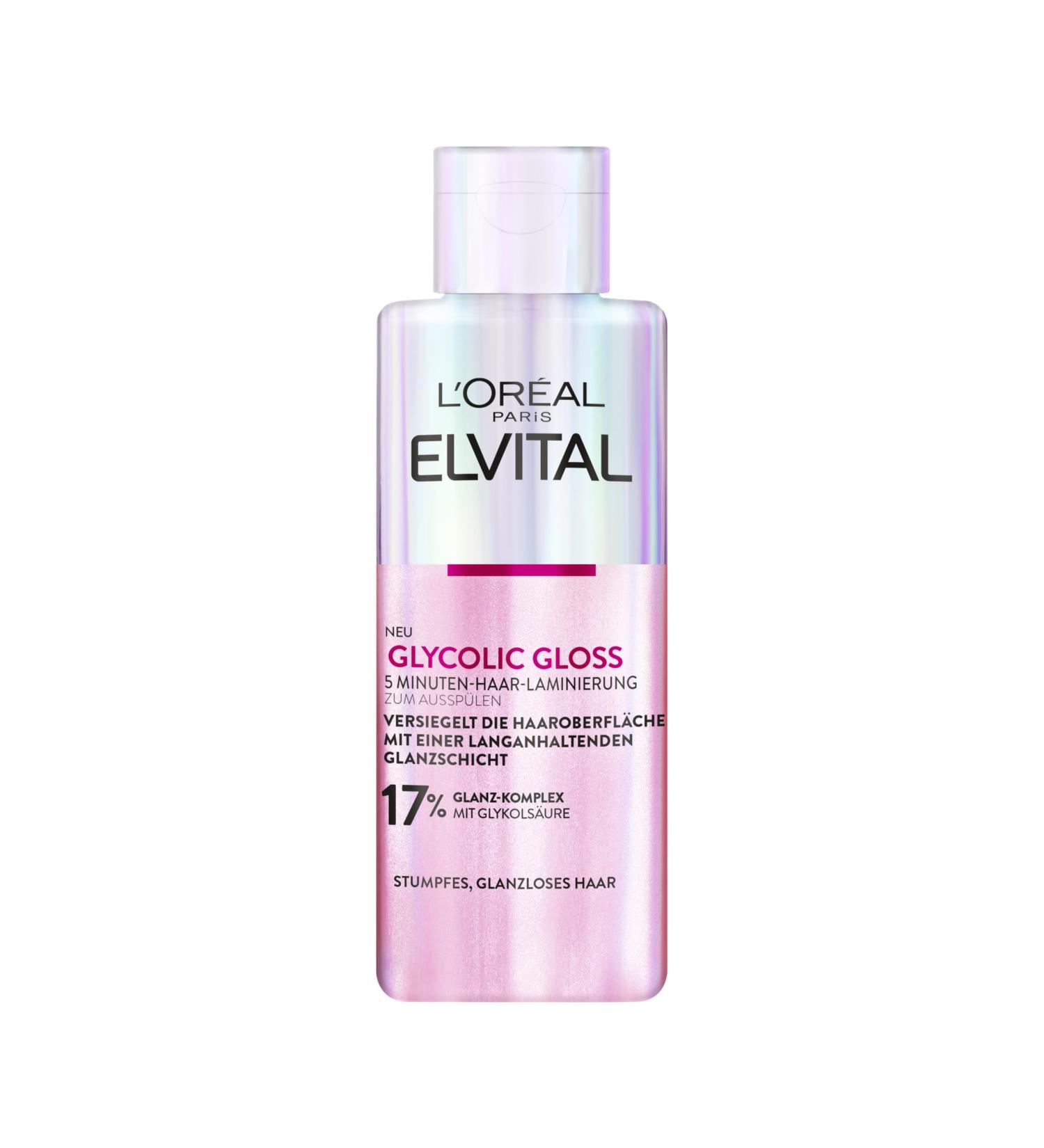 L'Or al Paris Elvital Glycolic Gloss 5-Minute Hair Lamination | Shine & Quality Boost | 200ml - Buy Online on SooperMarket.com
