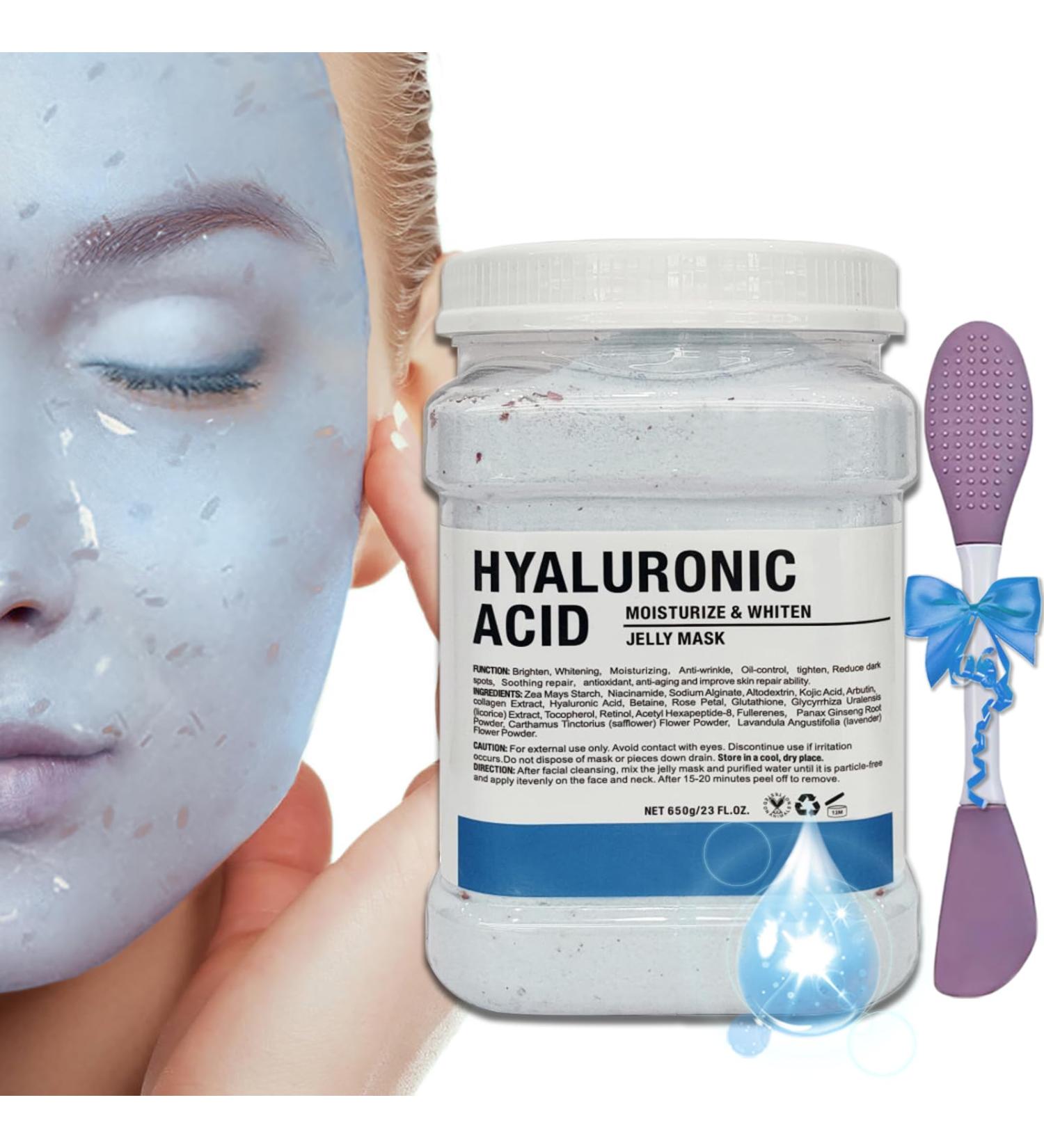 Jelly Mask Powder for Facials Care Hyalorunic Acid Moisturizing Jelly Face Mask Jelly Masks for Facials Professional Hydro Jelly Mask DIY Spa Mask with Double-ended Silicone Brush 23 Fl Oz Blue - Buy Online on SooperMarket.com