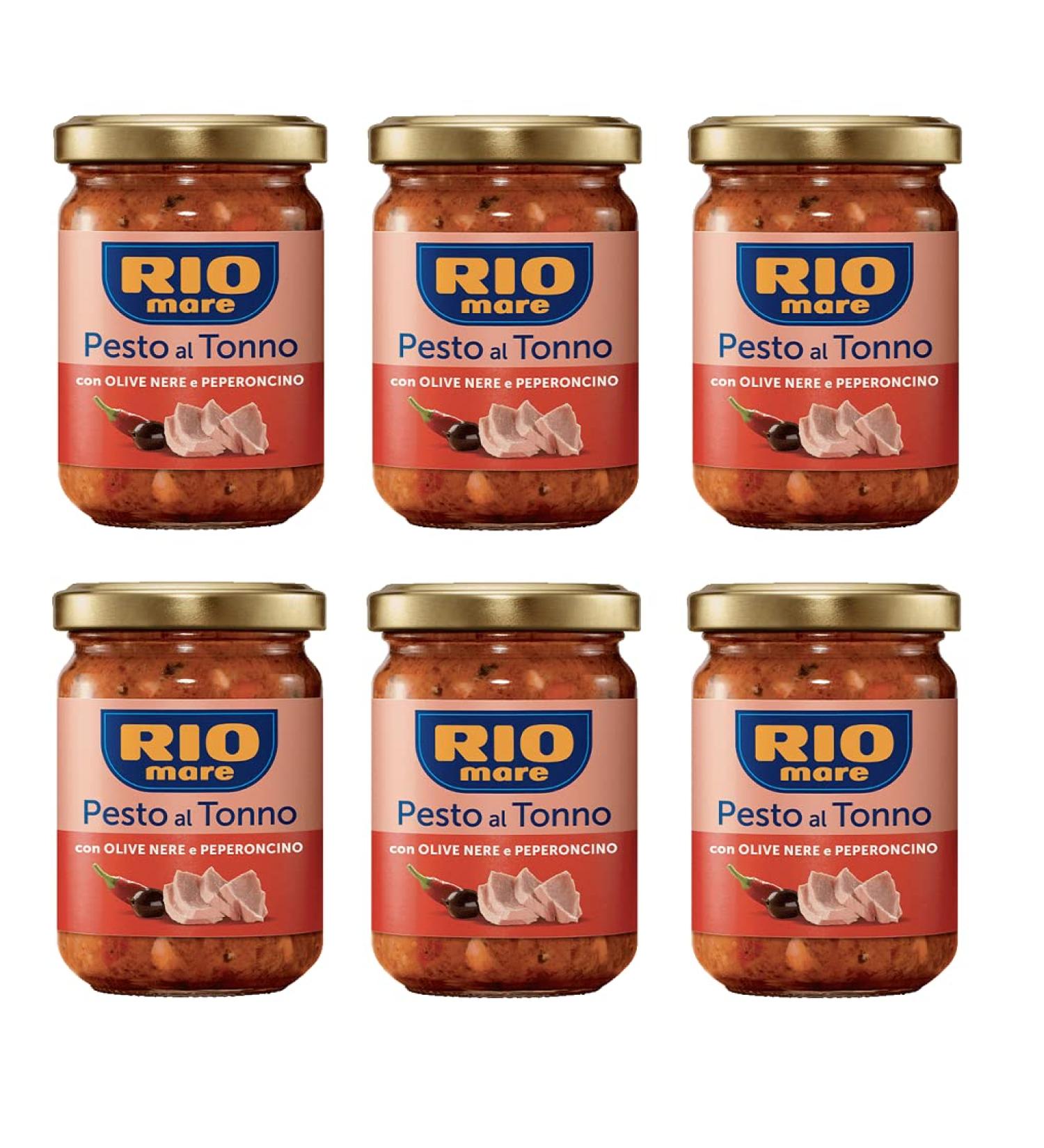 Buy 6x Rio Mare Tuna Pesto with Black Olives & Chili (130g) - Gourmet Italian Sauce for International Shipping - Buy Online on SooperMarket.com