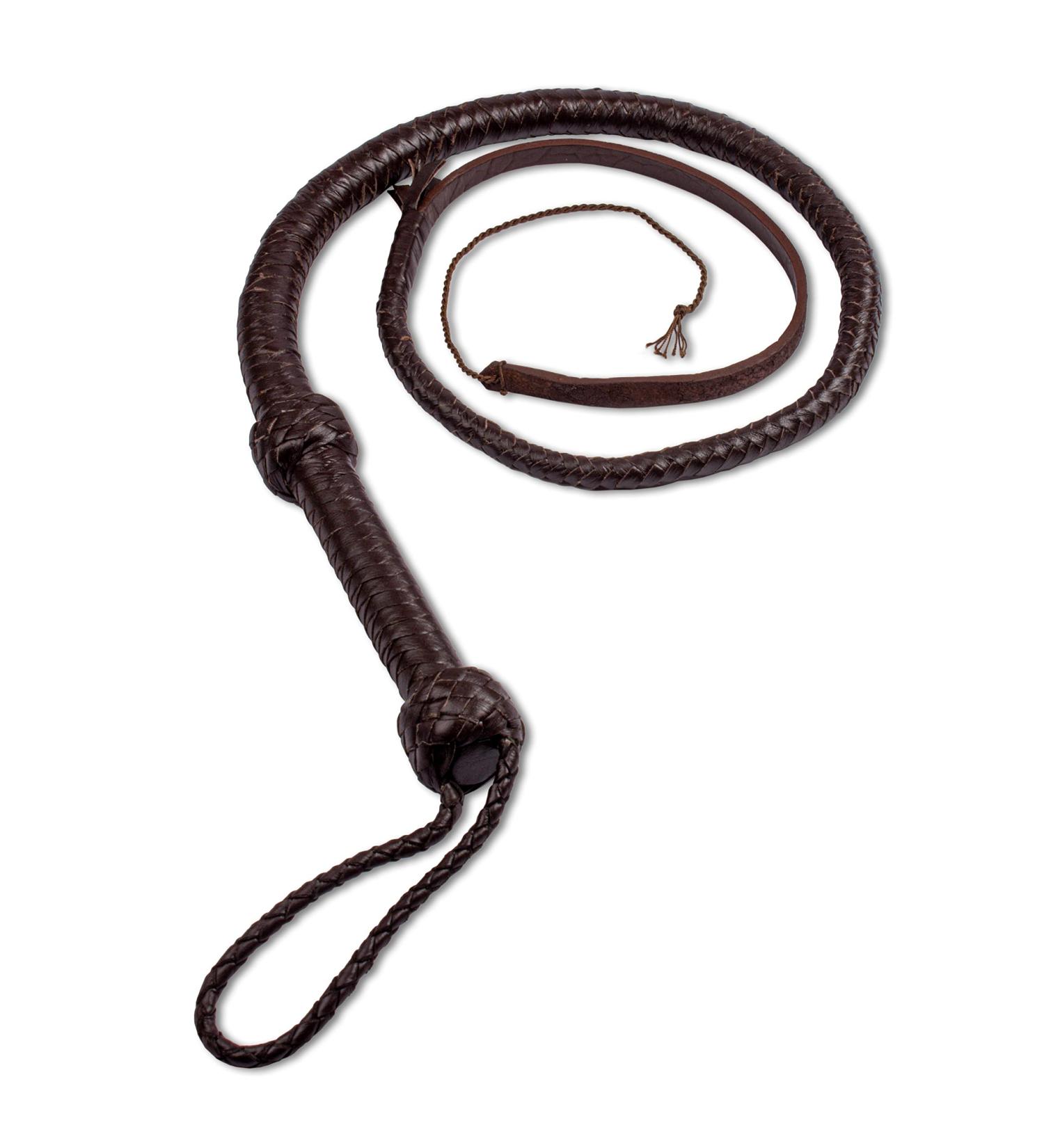HADZAM Indiana Jones Bullwhip 10FT 12 Plaits Real Cow Hide Leather Rope Core - Brown - Buy Online on SooperMarket.com