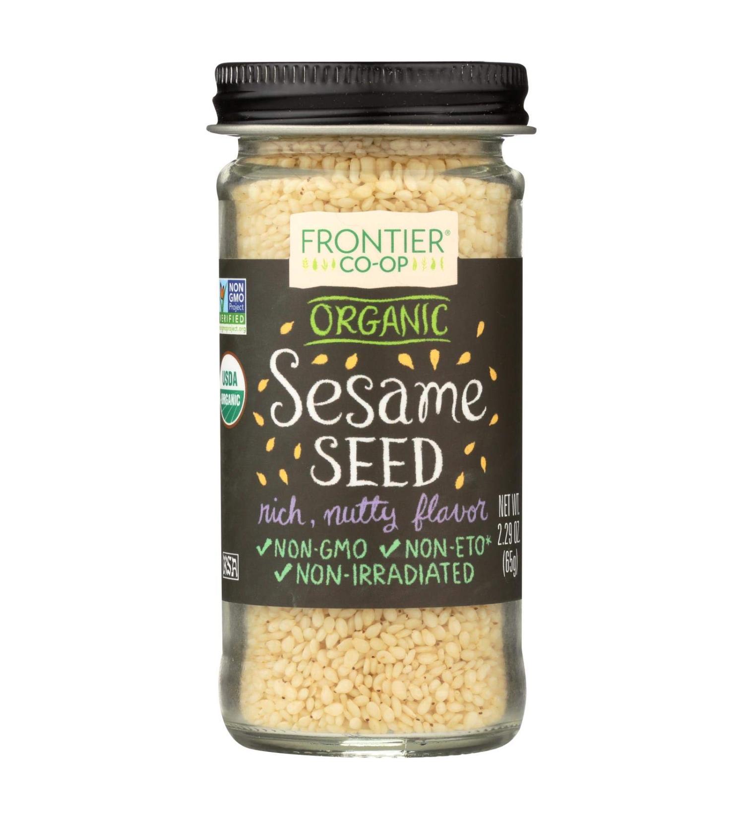 Frontier, Sesame Seeds Hulled Organic, 2.29 Ounce