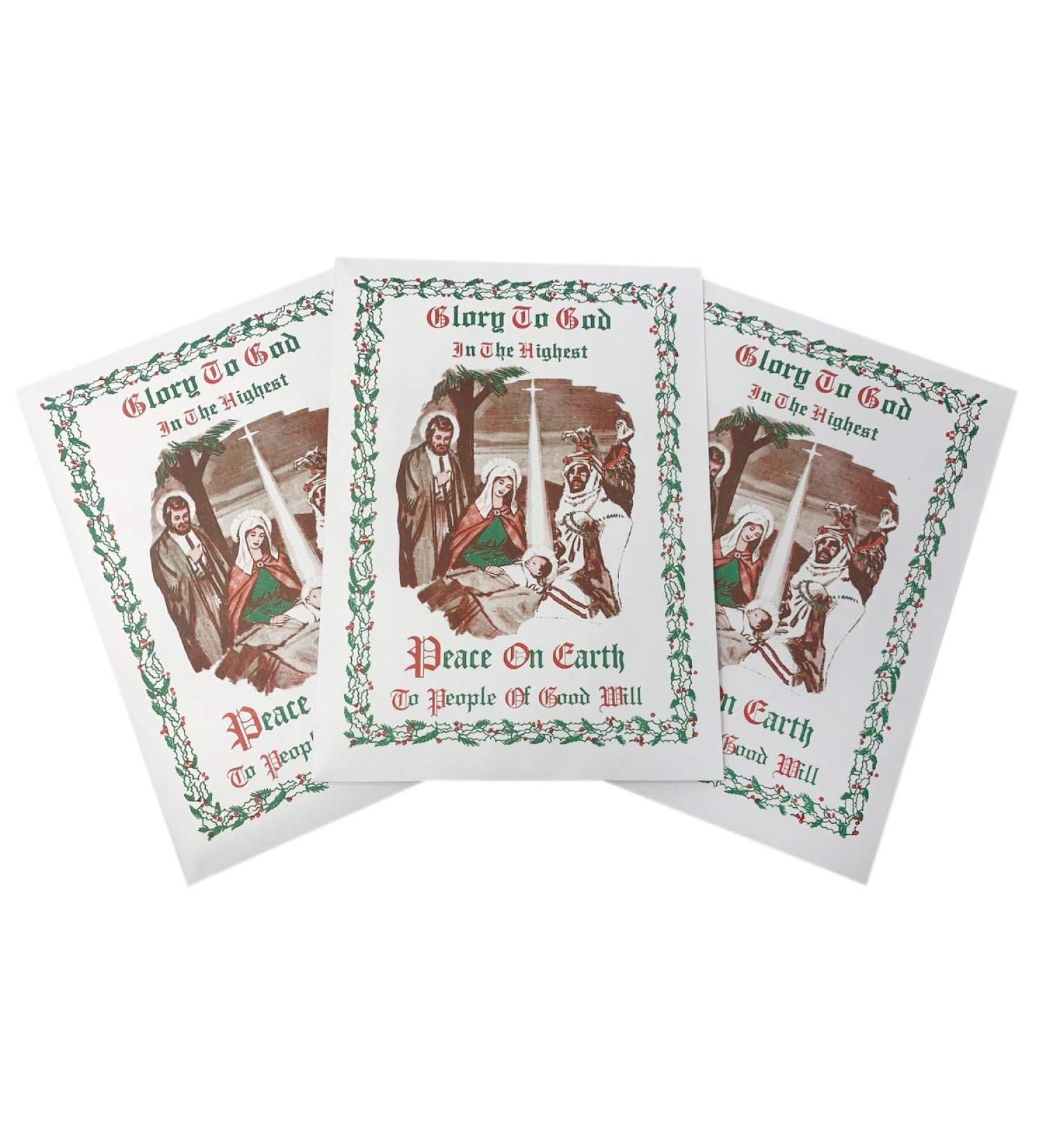 Traditional Polish Christmas Oplatki Wafers - Glory to God - Pack of 3 (3 White, 1 Pink) - Buy Online on SooperMarket.com