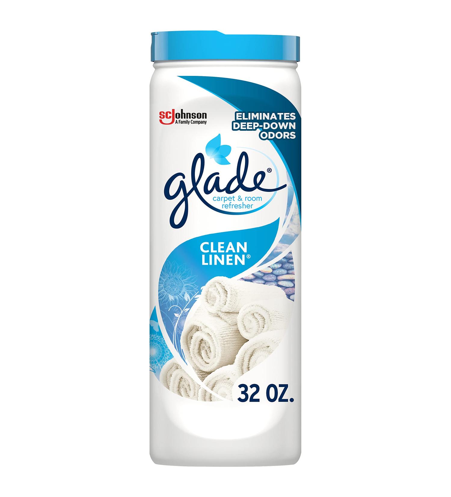 Glade Carpet and Room Deodorizer for Home, Pets, Smoke - Clean Linen 32 Oz - Buy Online on SooperMarket.com