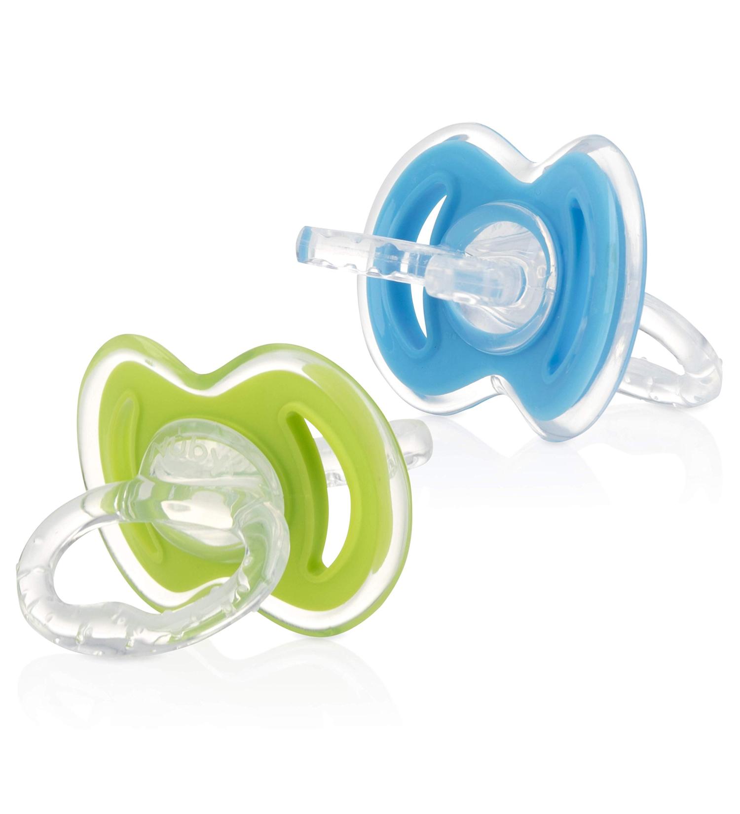 Nuby 2-Pack Gum-eez Pacifier Teethers - One Size, Colors May Vary - Buy Online on SooperMarket.com