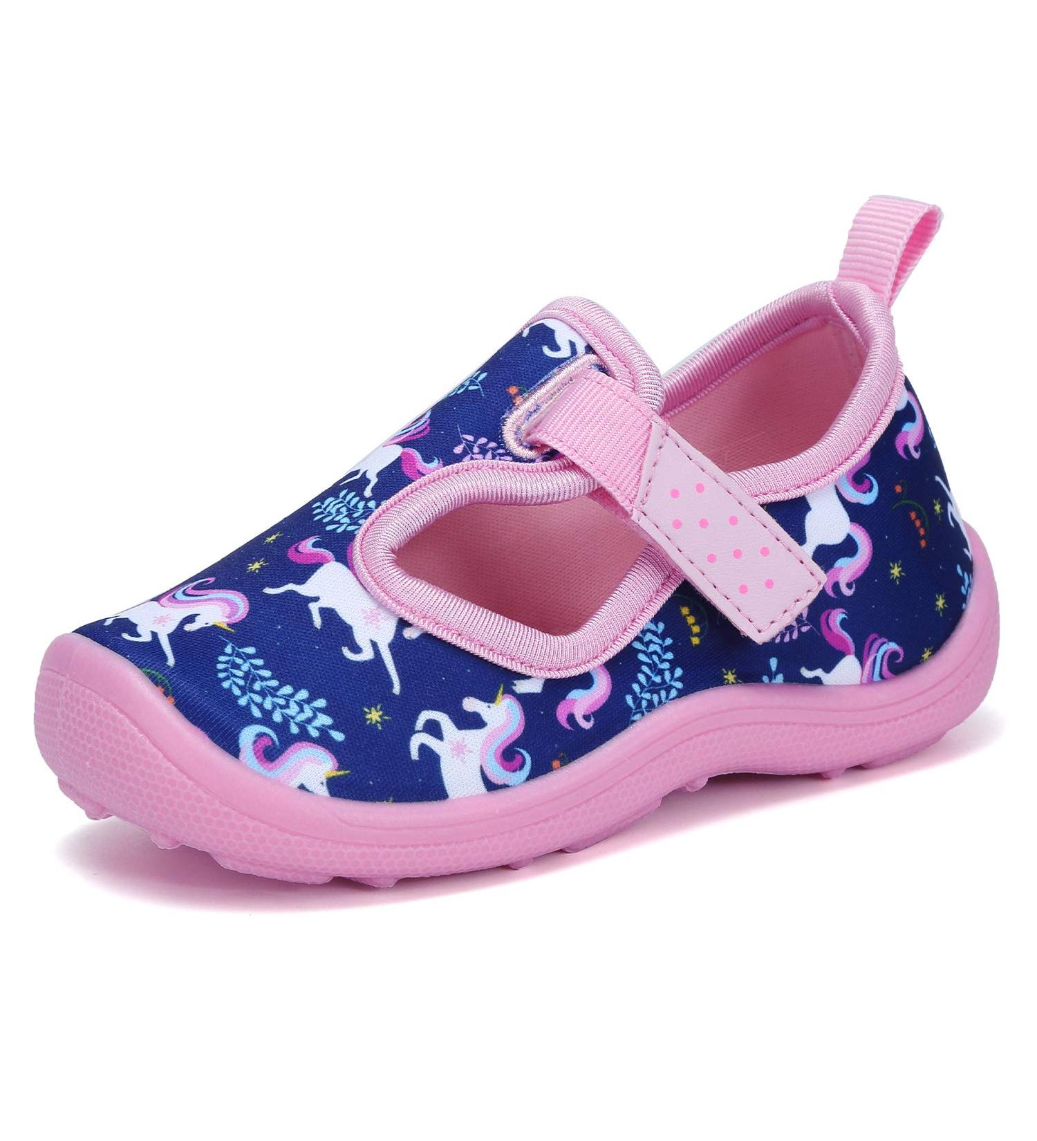 FANTURE Toddler Water Shoes - Aqua Sneakers for Boys and Girls - Size 4 Toddler - Navy/Pink - Buy Online on SooperMarket.com