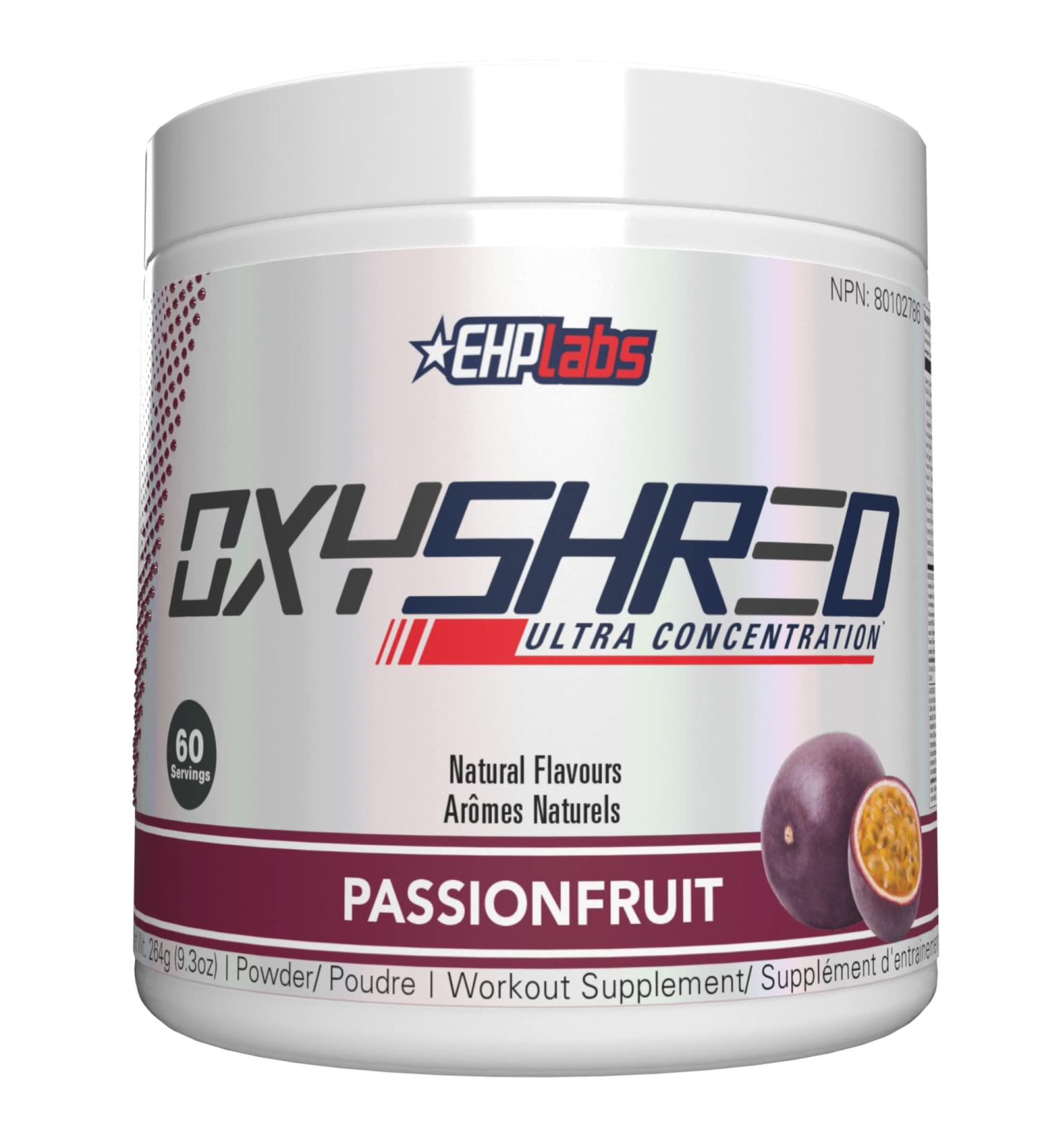 EHPlabs OxyShred Thermogenic Pre Workout Powder & Shredding Supplement - Preworkout for Men & Women Sugar Free Energy Powder with 150mg of Caffeine - Passionfruit 60 Servings - Buy Online on SooperMarket.com