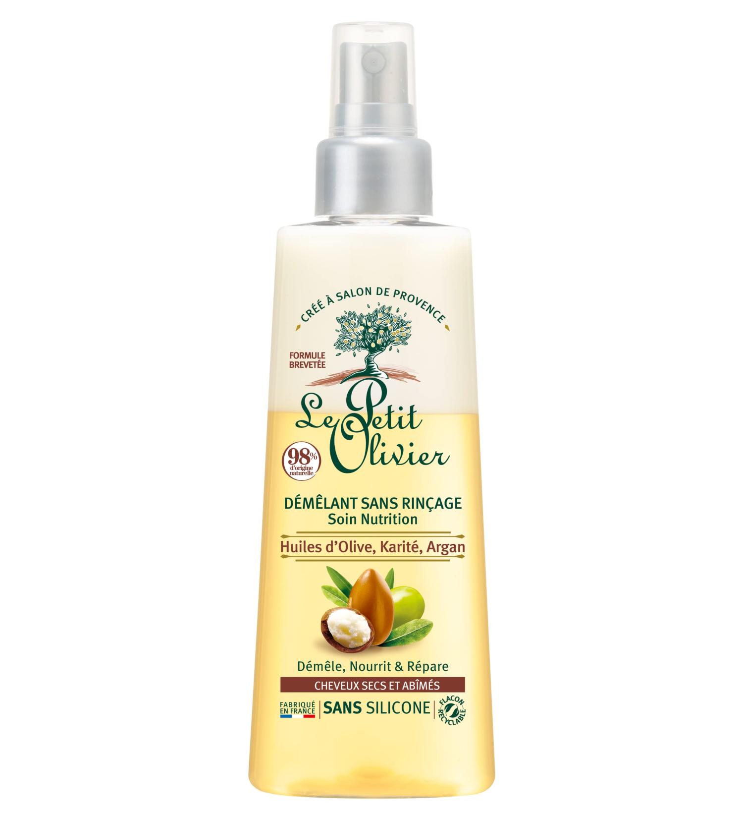 Le Petit Olivier No Rinse Hair Detangler - Olive Shea & Argan Oils | Natural Repair for Dry & Damaged Hair | Silicone Free - 5.07 oz - Buy Online on SooperMarket.com