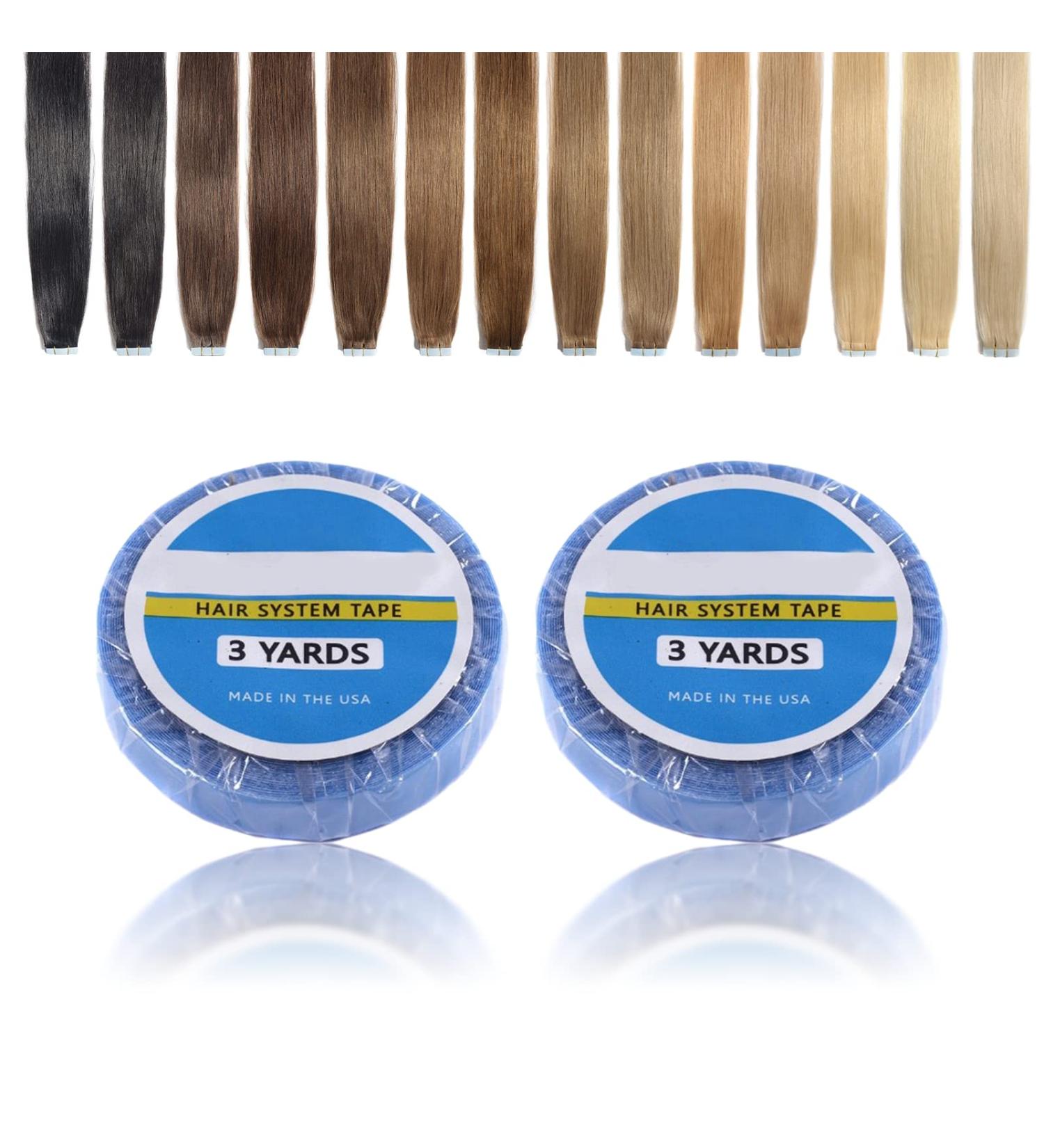 2 Rolls of Tape Extensions Glue Double-sided Adhesive Tape Wig Support Tape Replacement Tape for Tape in Hair Extensions Waterproof Sweat-proof Strong Adhesive Hair System - Buy Online on SooperMarket.com