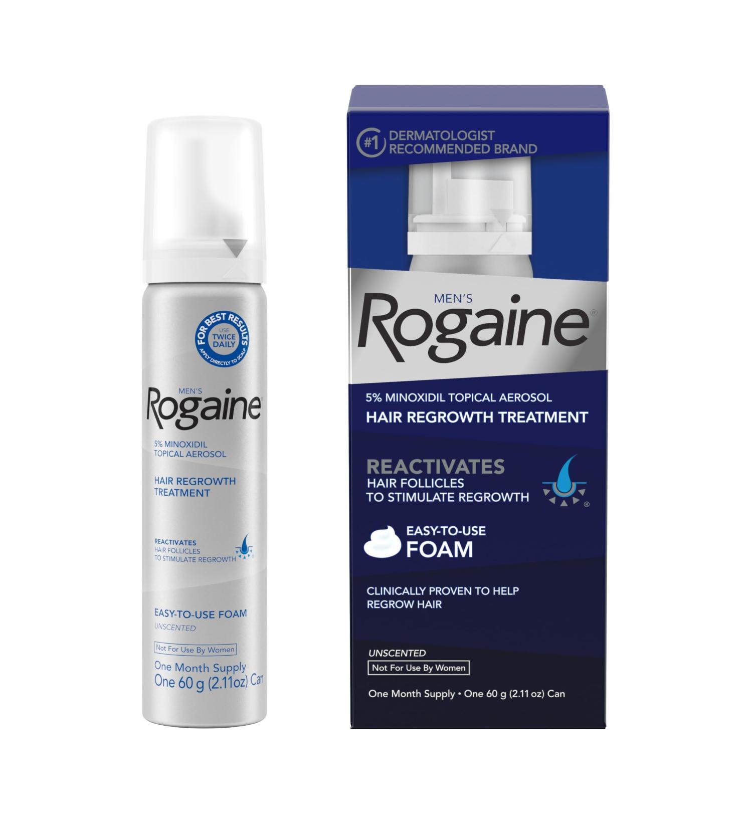 Buy Men s Rogaine 5% Minoxidil Topical Foam - One Month Supply | International Shipping Available - Buy Online on SooperMarket.com