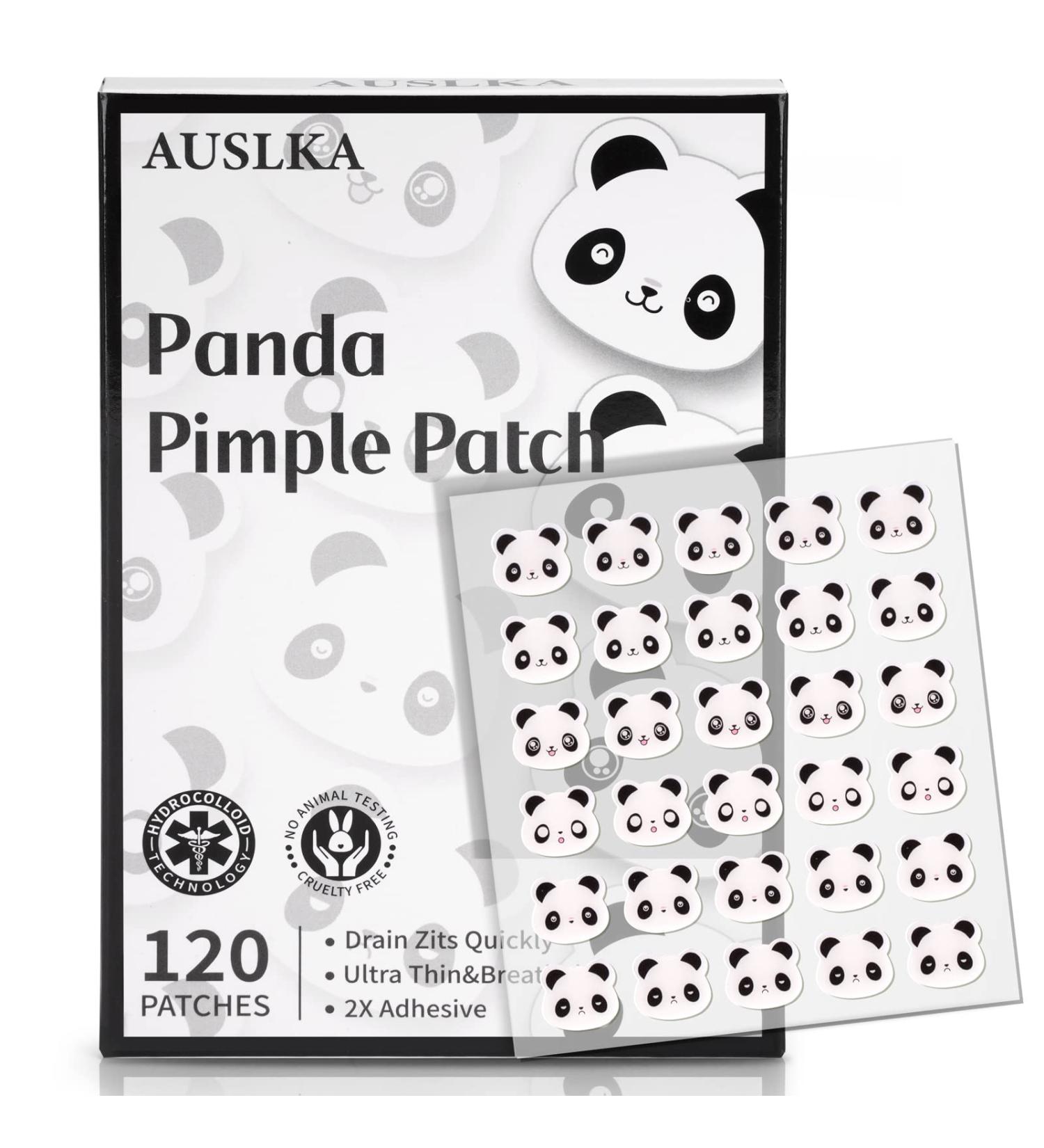 AUSLKA Panda Pimple Patches 120 Count - Hydrocolloid Spot Dots for Face Acne Absorbing Cover Patch - Blemishes and Pimple Stickers for Clear Skin - Pack of 1 - Buy Online on SooperMarket.com