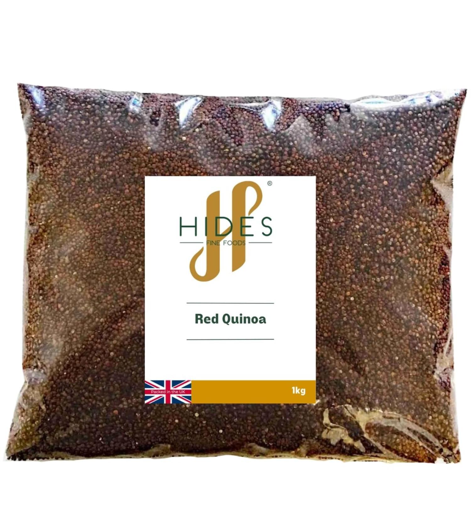 Hides Fine Foods - Quinoa Red 1kg - GMO Free - Suitable for Vegetarians - Soups - Casseroles - Curries - Salads - High Fibre - Good Source of Antioxidants - Buy Online on SooperMarket.com