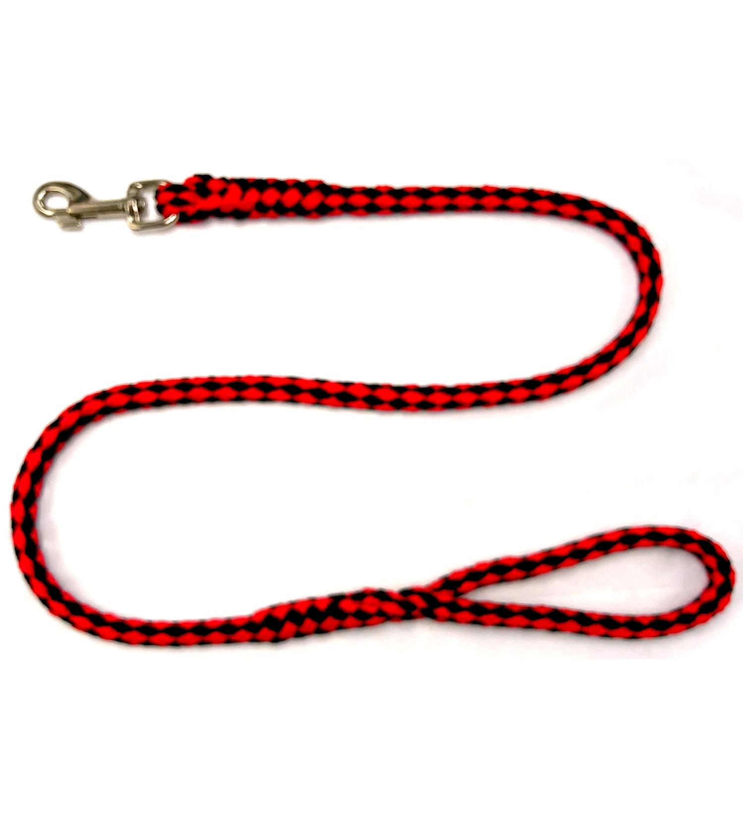 Dog leash large dogs jumbo with hand loop up to 80 kg / guide leash / practice line / training line very stable 17 colors (2.50m black-red) 2.50m black red