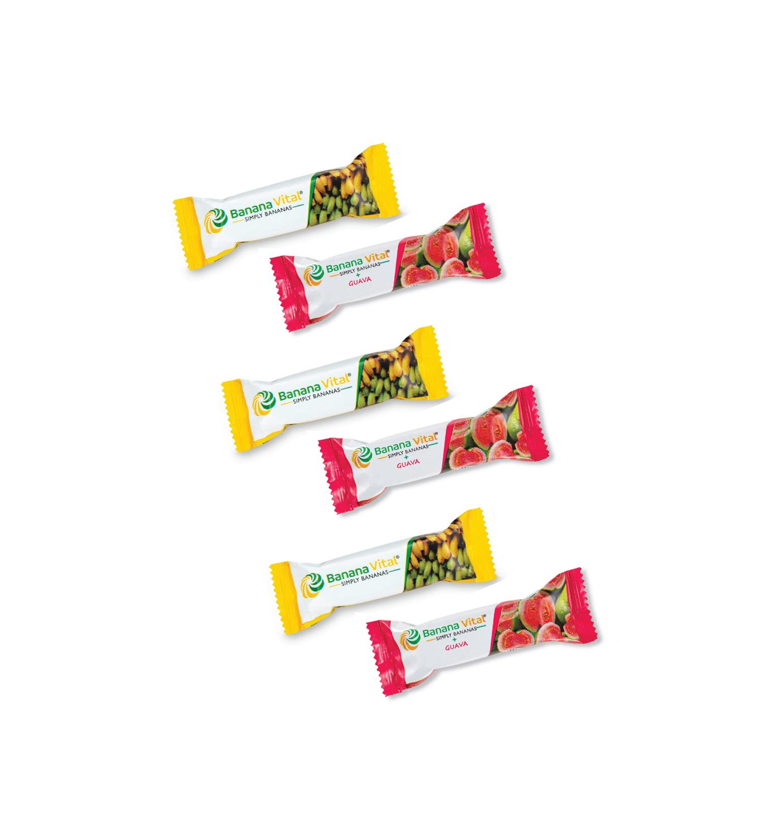 Banana Vital Simply Bananas and Guava Fruit Bar Bundle - 6 Count (30g) Bars | Gluten Free, Vegan, Non-GMO - Shelf Stable & All-Natural - Buy Online on SooperMarket.com