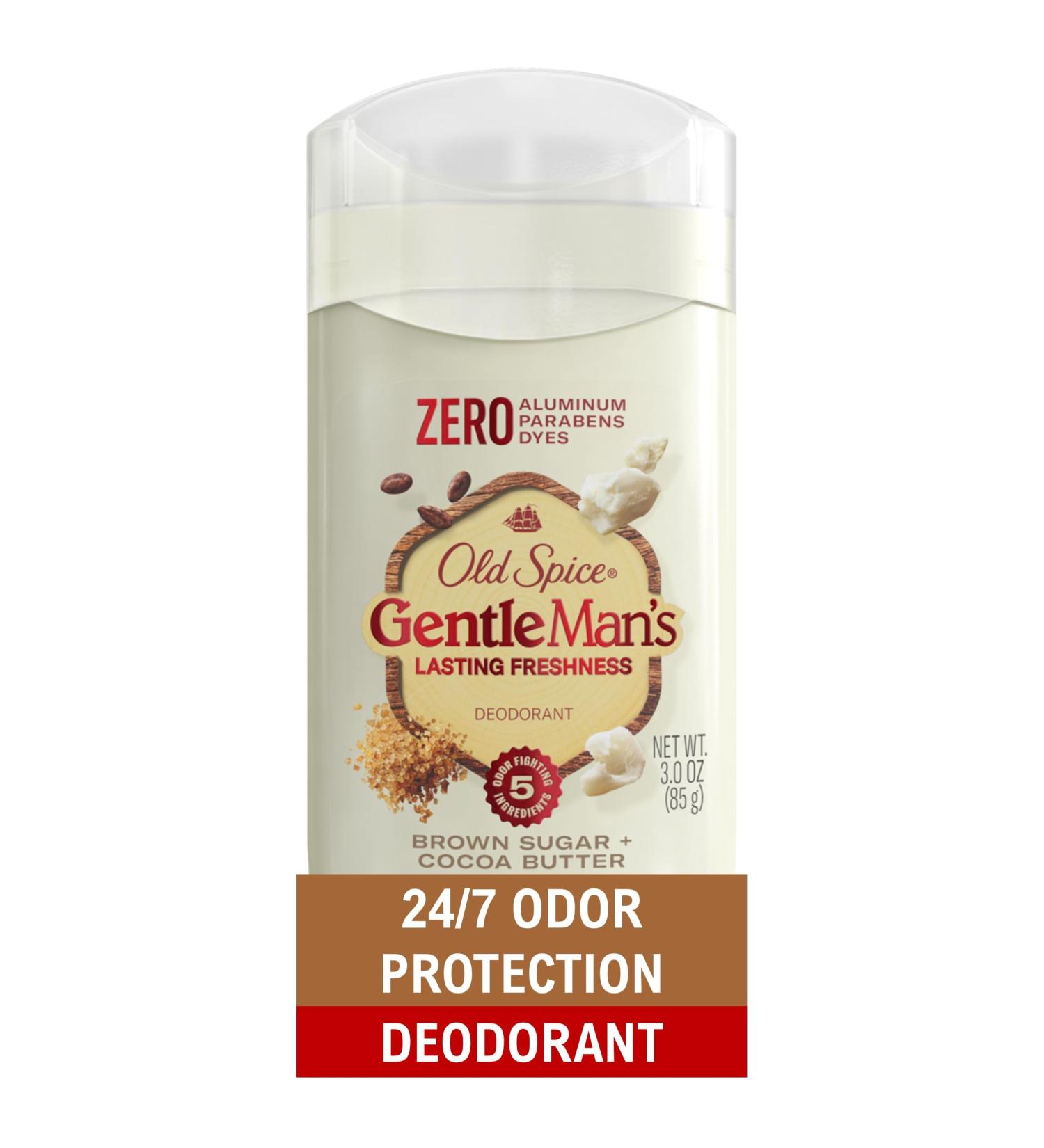 Old Spice GentleMan's Deodorant For Men 24/7 Mineral Fortified Freshness Aluminum Free Brown Sugar & Cocoa Butter Scent 3.0 oz - Buy Online on SooperMarket.com