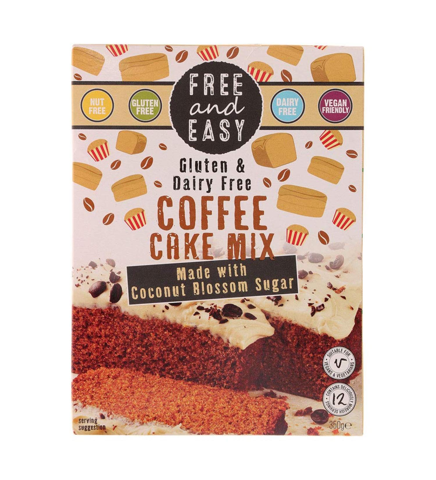 Free and Easy Coffee Cake Mix with Coconut Blossom Sugar 350 g - Buy Online on SooperMarket.com