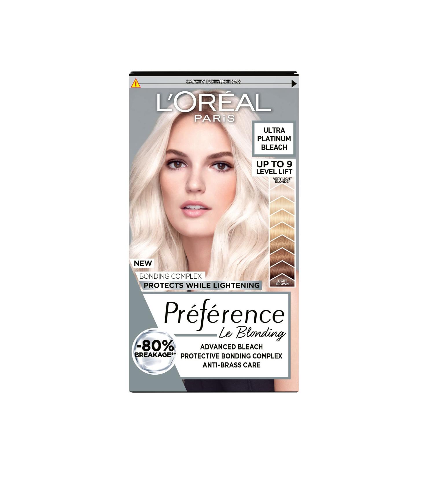 L'Oreal Paris Preference Extreme Platinum Blonde Hair Dye - Permanent Colour with 9 Levels of Lift - 1 Count - Buy Online on SooperMarket.com