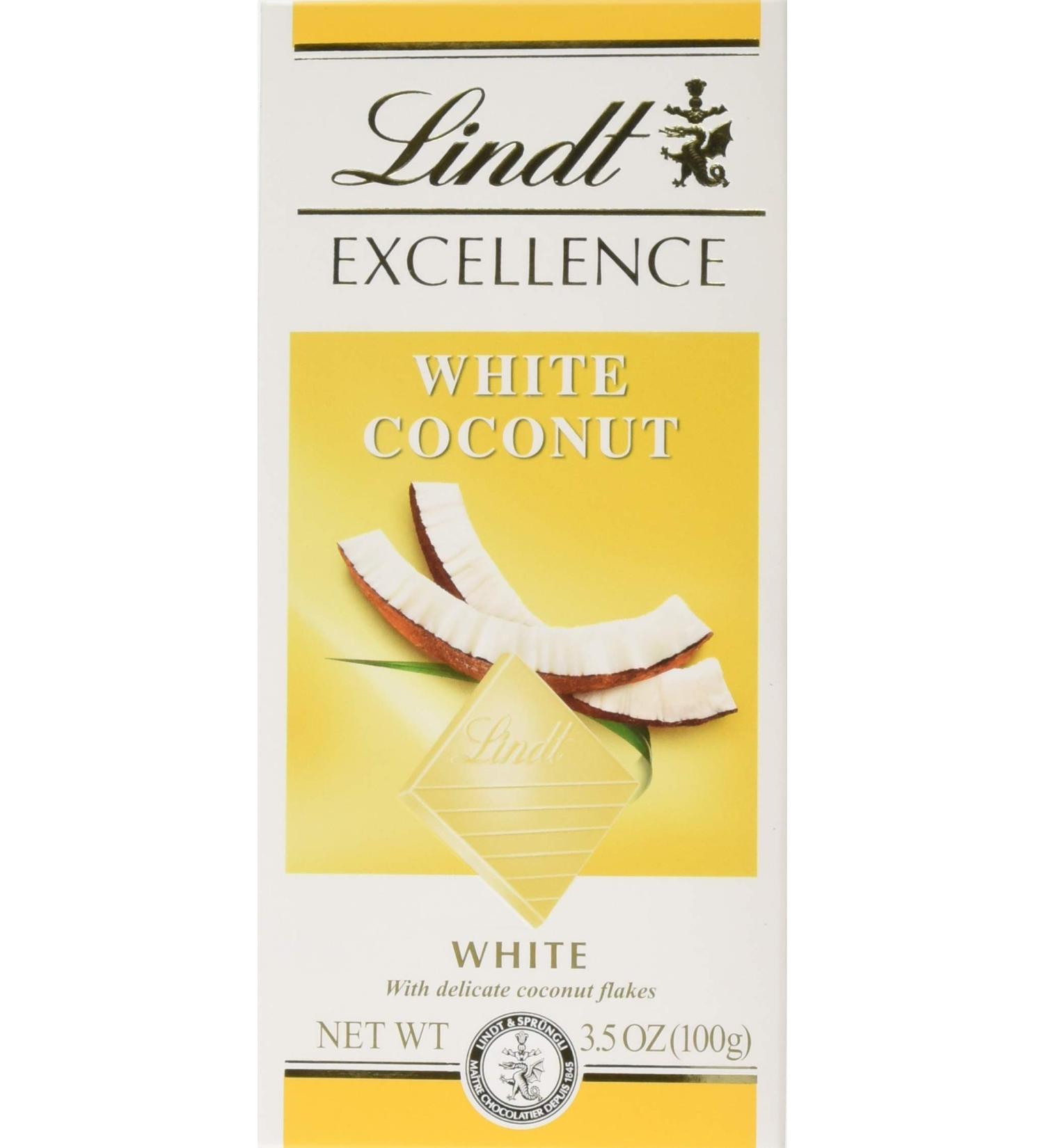 Lindt Chocolate Bar Excellence White Coconut  3.5 oz - Buy Online on SooperMarket.com