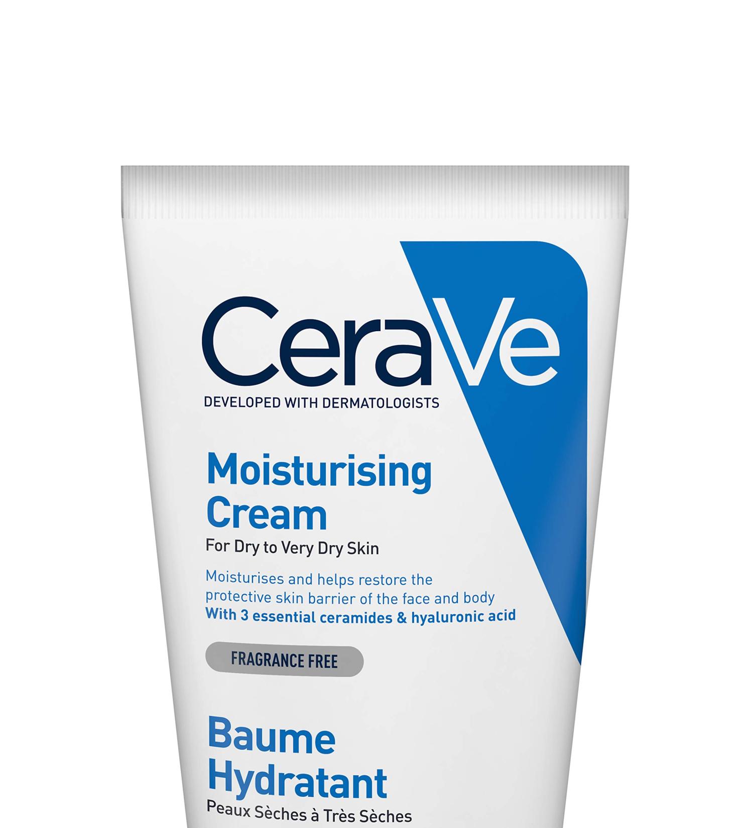 CeraVe Moisturising Cream for Dry to Very Dry Skin with Hyaluronic Acid and Ceramides - 177 ml - Buy Online on SooperMarket.com