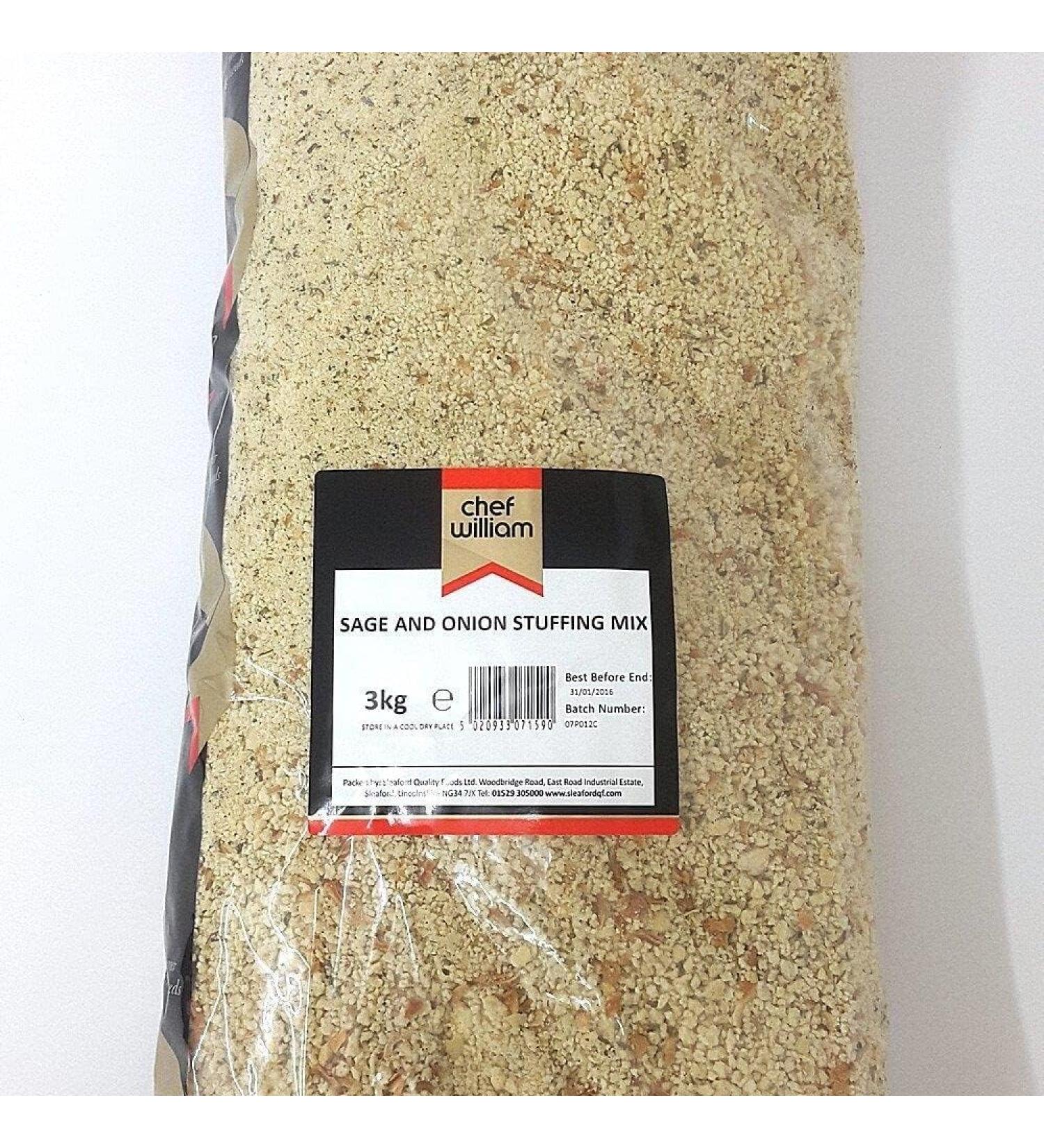Chef William Sage & Onion Stuffing 3kg (Pack of 4)