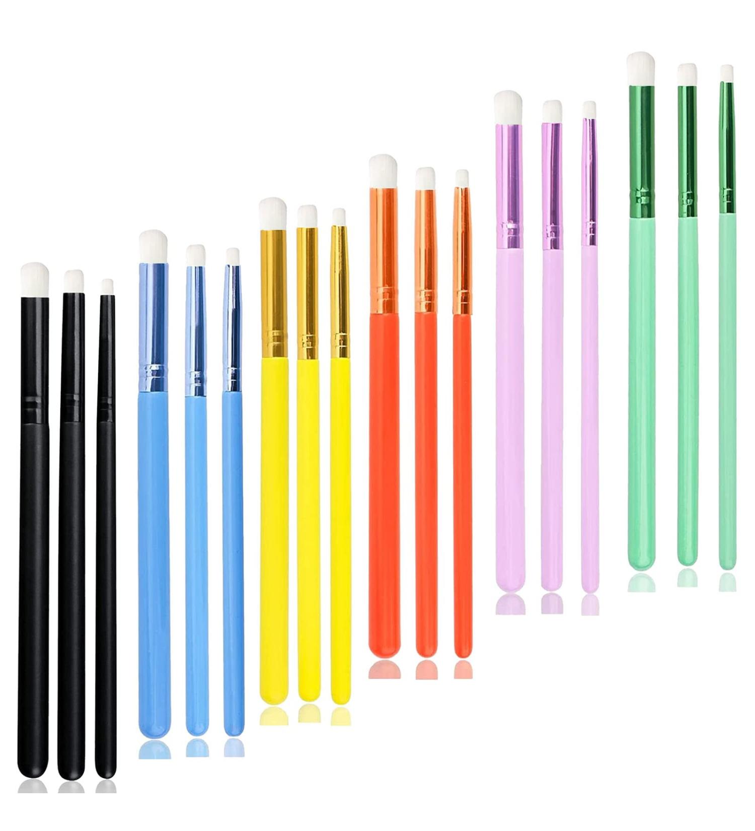 Yoseng Mini Ink Blending Brushes for Card Making - Set of 18 Brushes in 3 Models & 6 Colors - Small Art Blending Tool for Intricate Details - Buy Online on SooperMarket.com