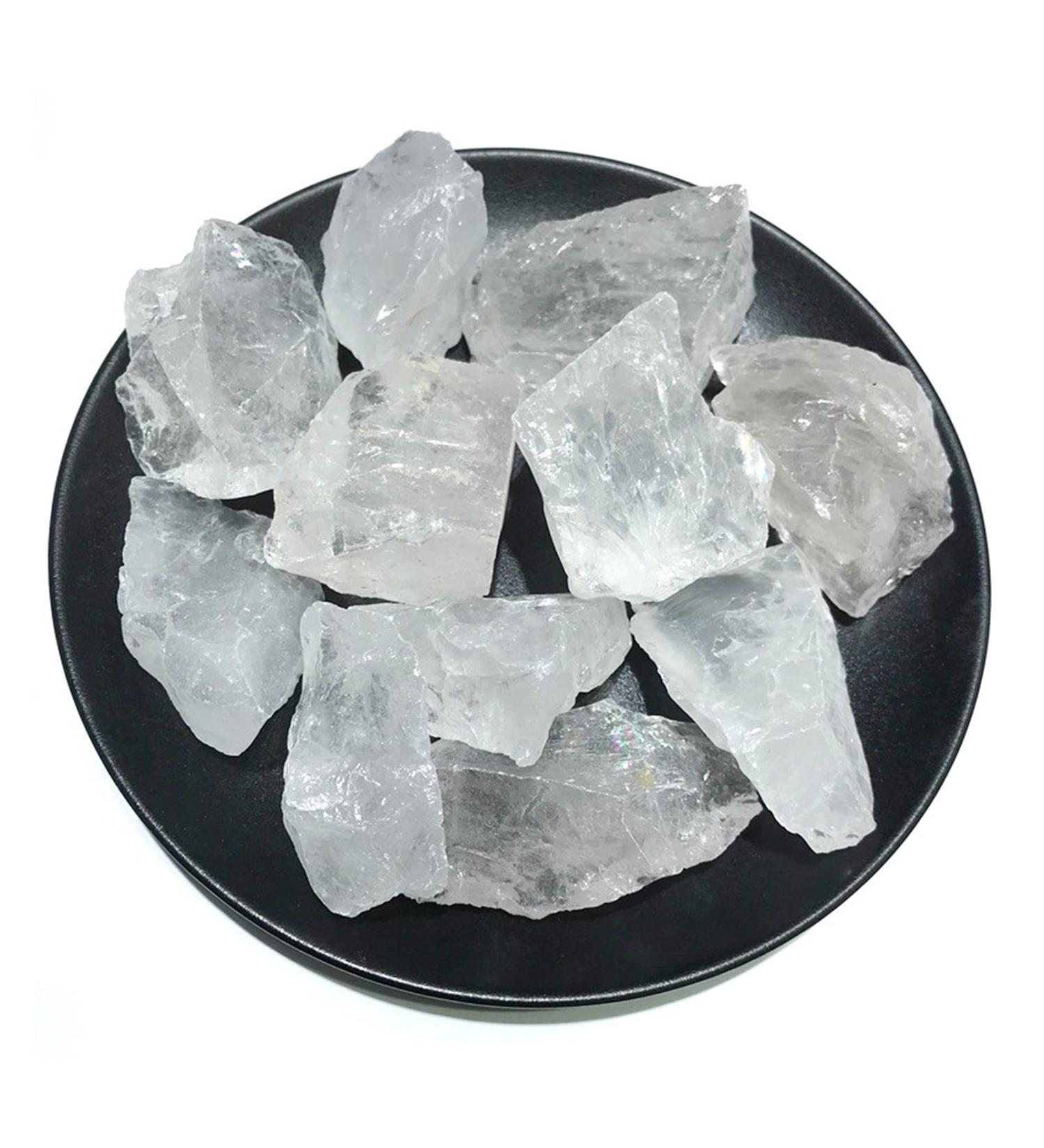 Natural Crystal Rough Natural Crystal Rough 100g Natural White Quartz Crystal Stone Rock Chips Specimen Collection Natural Crystal Fish Tank Stone Home Decoration QINTINYIN