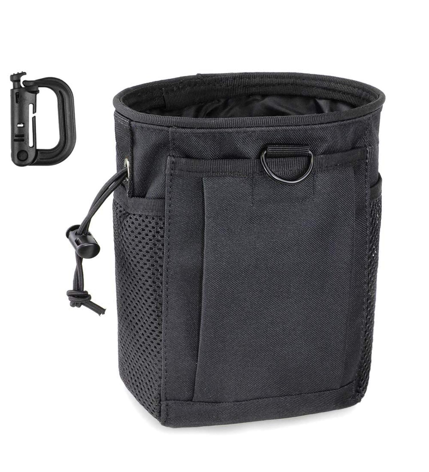 LIVANS Tactical Molle Dump Pouch - Magazine Recovery & Ammo Bag for Airsoft & Hunting - Black - Buy Online on SooperMarket.com