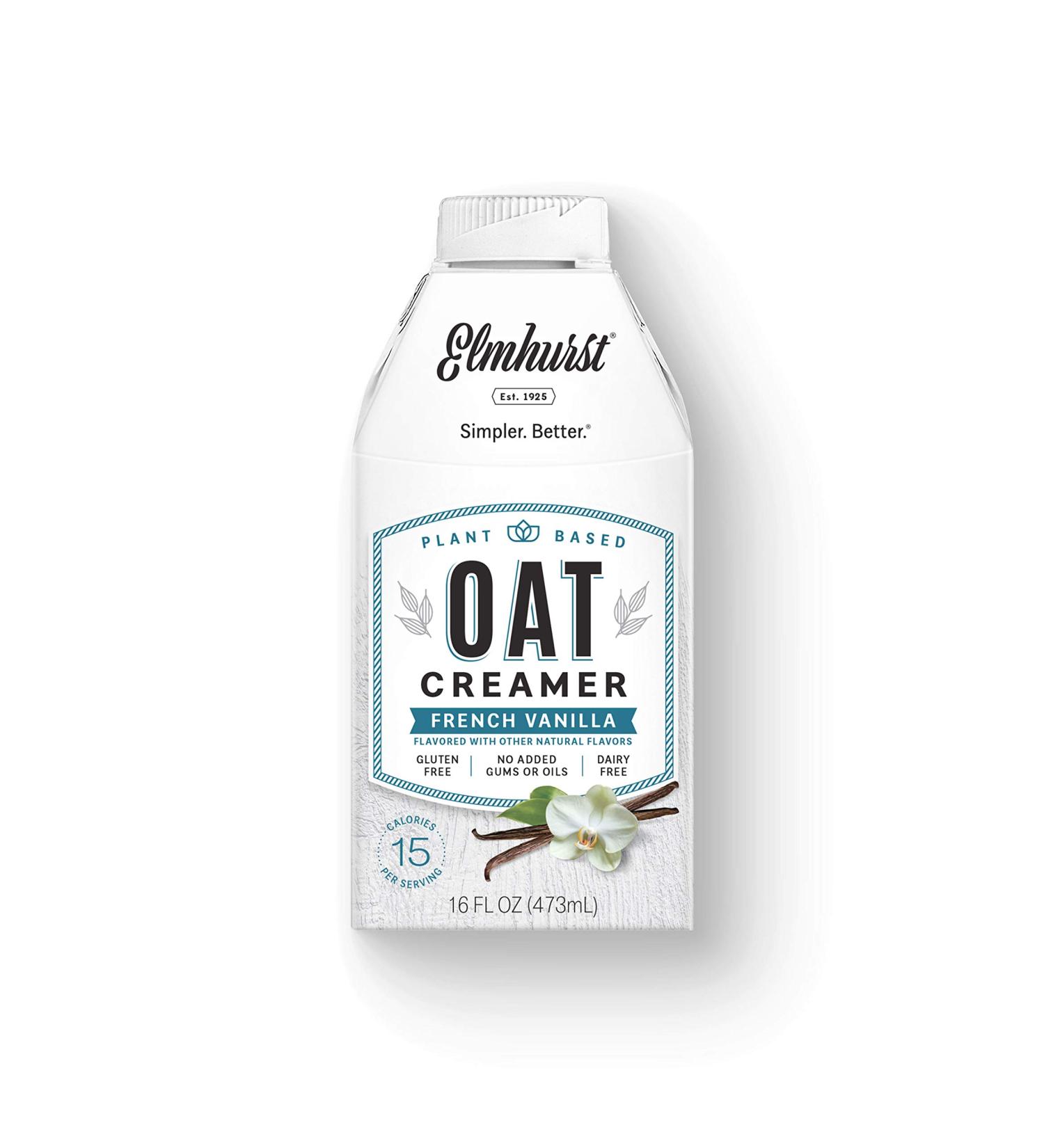 Elmhurst 1925 French Vanilla Oat Creamer - Plant-Based Vegan - 16oz (Pack of 6) - Buy Online on SooperMarket.com
