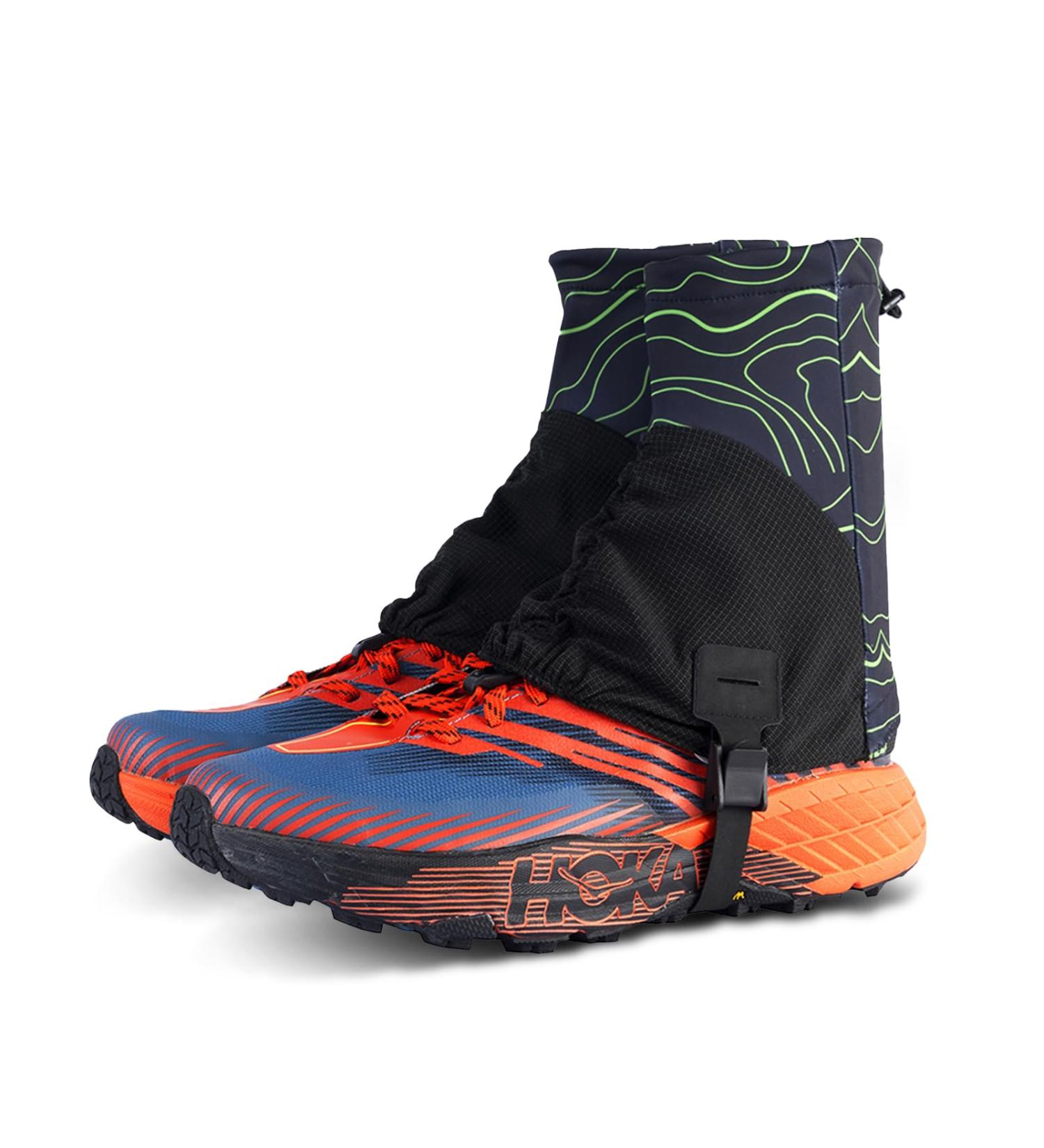 Pilipane Trail Gaiters Low Gaupche Unisex | Water-Resistant Hiking Ankle Gaiters for Men & Women - Yellow Army Green | Optimal Protection for Outdoor Adventures - Buy Online on SooperMarket.com