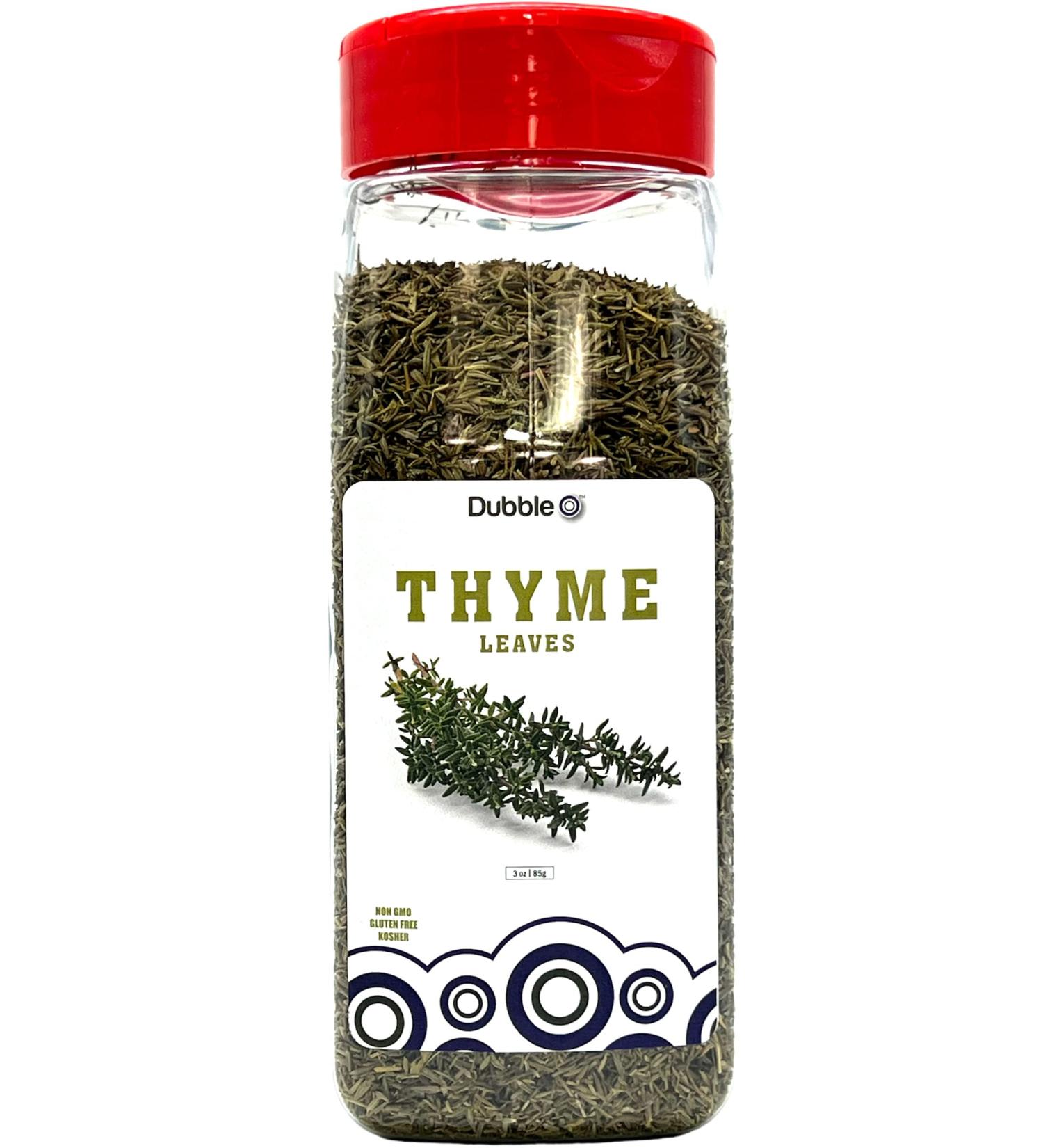 Premium Quality Thyme Leaves - 3 oz. | Non GMO, Kosher, Halal, Gluten Free | Dubble O Brand - Buy Online on SooperMarket.com